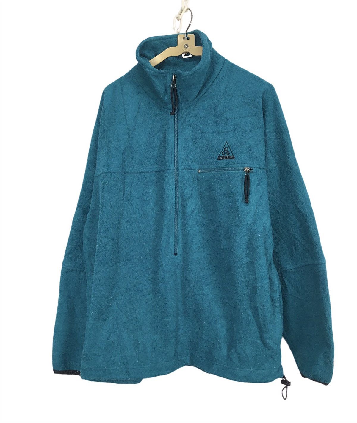 Nike acg embroidered spellout half zipper fleece jacket