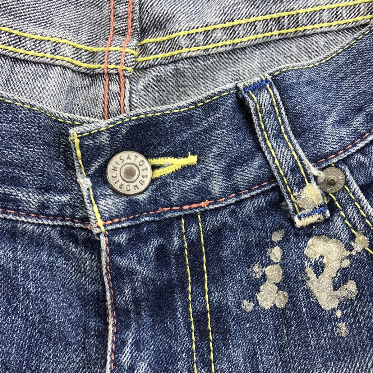 Issey Miyake Vtg ISSEY MIYAKE Tsumori Chisato Distress Jeans Denim Size US 31 - 7 Thumbnail