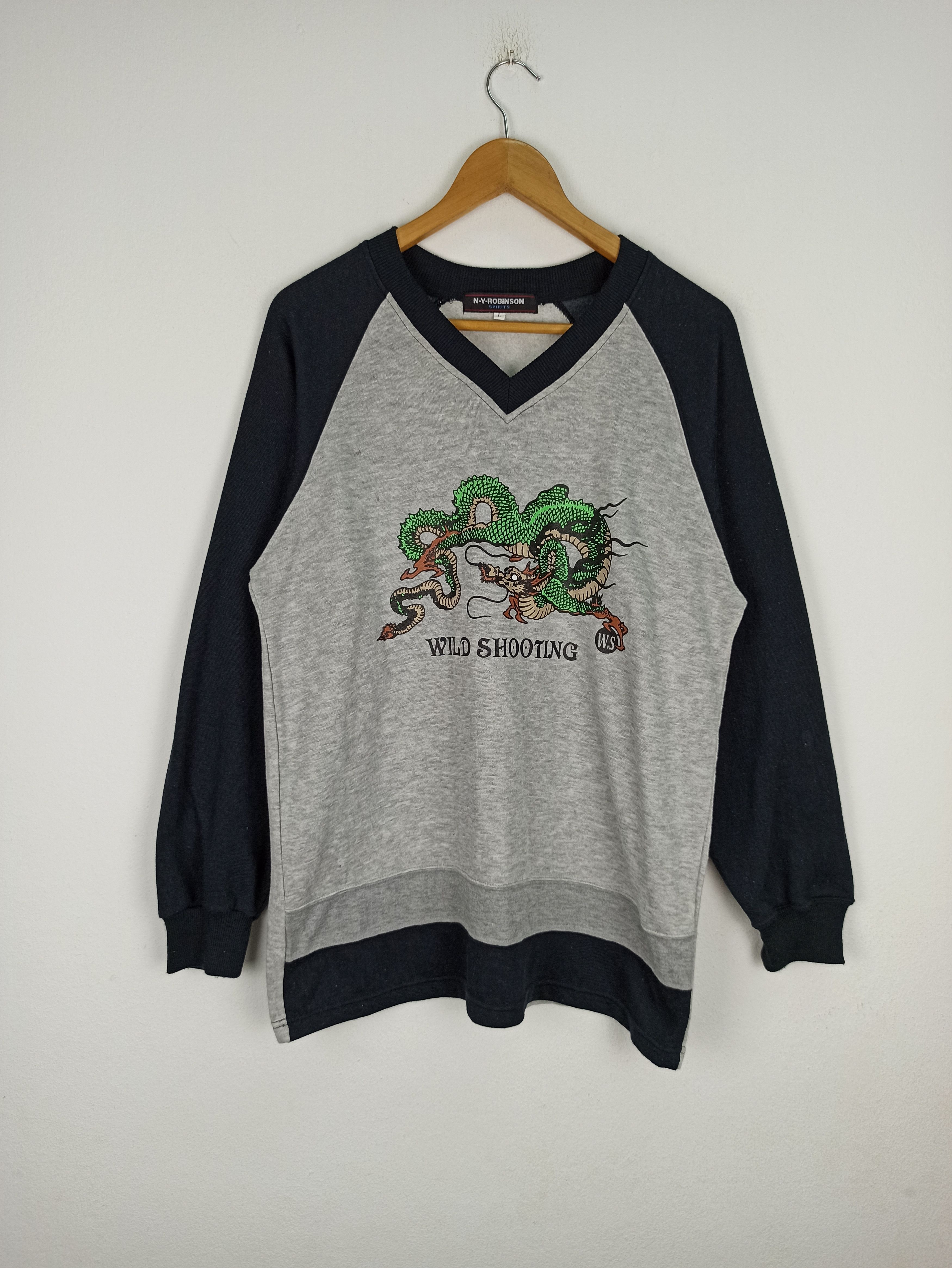 Japanese Brand Vintage Dragon Wild Shooting Sweatshirts Jumper (c46) Size US L / EU 52-54 / 3 - 1 Thumbnail