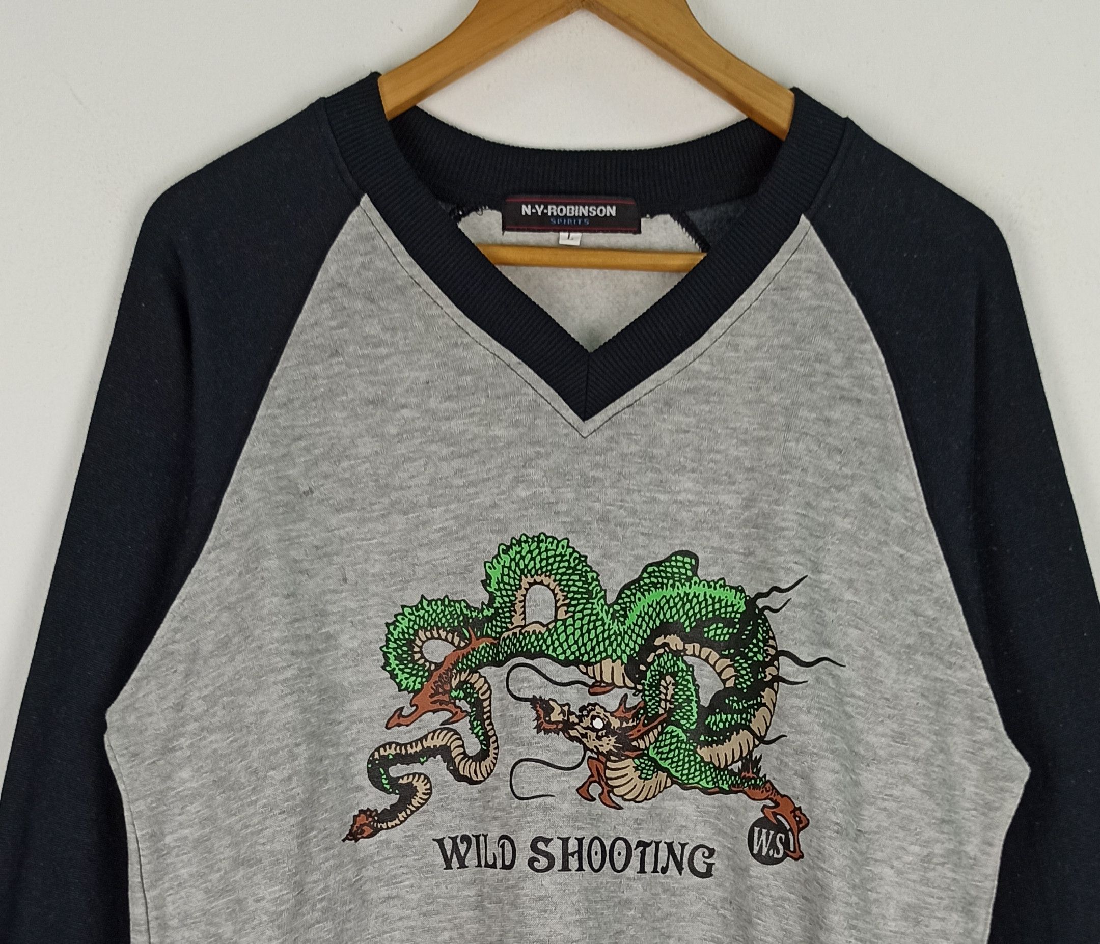 Japanese Brand Vintage Dragon Wild Shooting Sweatshirts Jumper (c46) Size US L / EU 52-54 / 3 - 2 Thumbnail