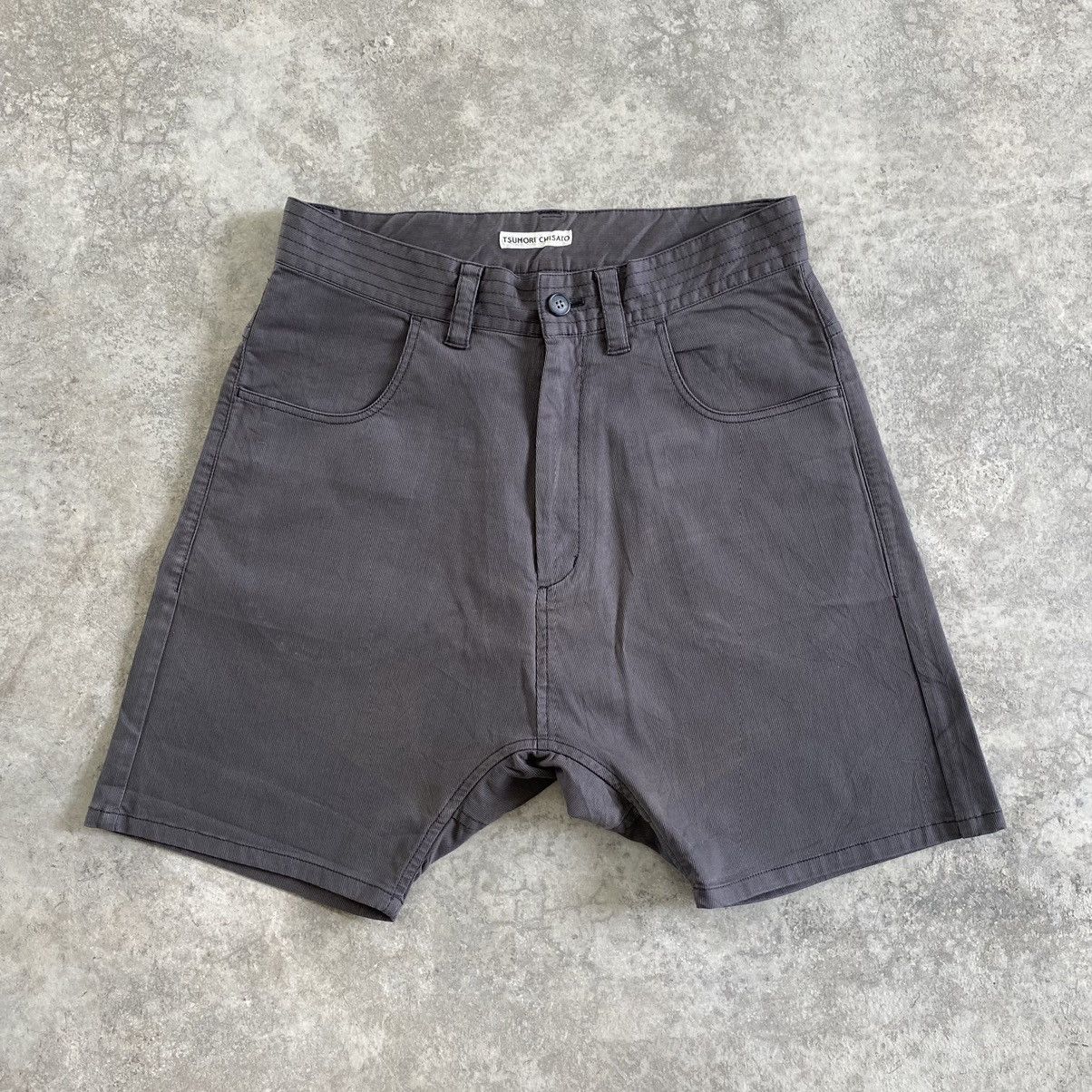 image of Issey Miyake x Tsumori Chisato Size 32 Tsumori Chisato Dropped Crotch Shorts in Grey, Men's
