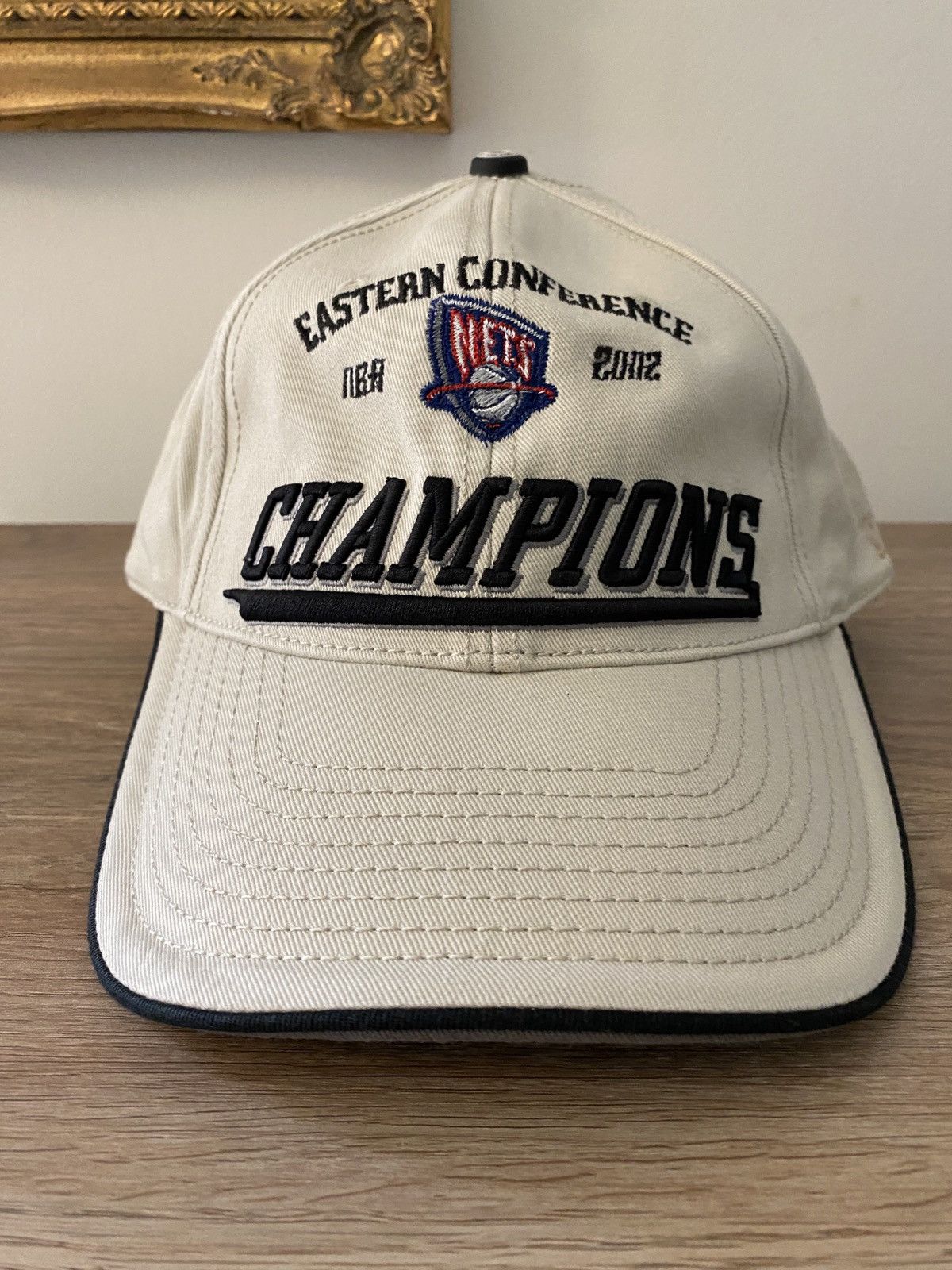NBA × Vintage Vintage NWT ‘02 New Jersey Nets East Conference Champs Hat Size ONE SIZE - 2 Thumbnail