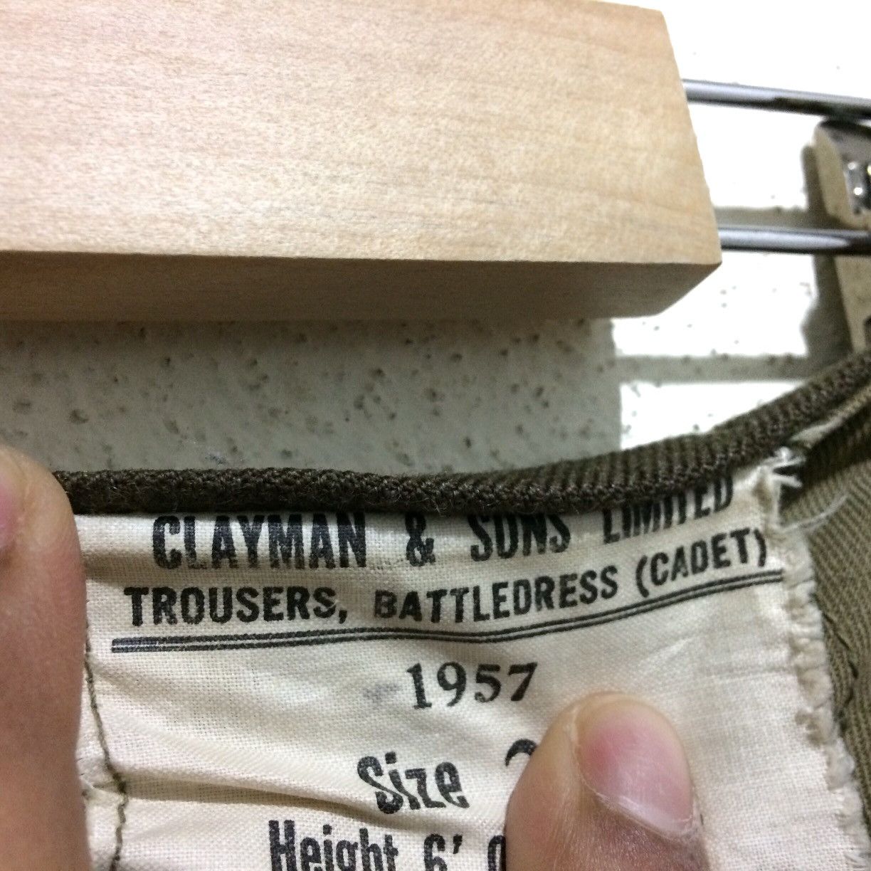 Army Of Me Vintage 1957 CLAYMAN & SONS LIMITED heavy Cotton Pants Size US 32 / EU 48 - 7 Thumbnail