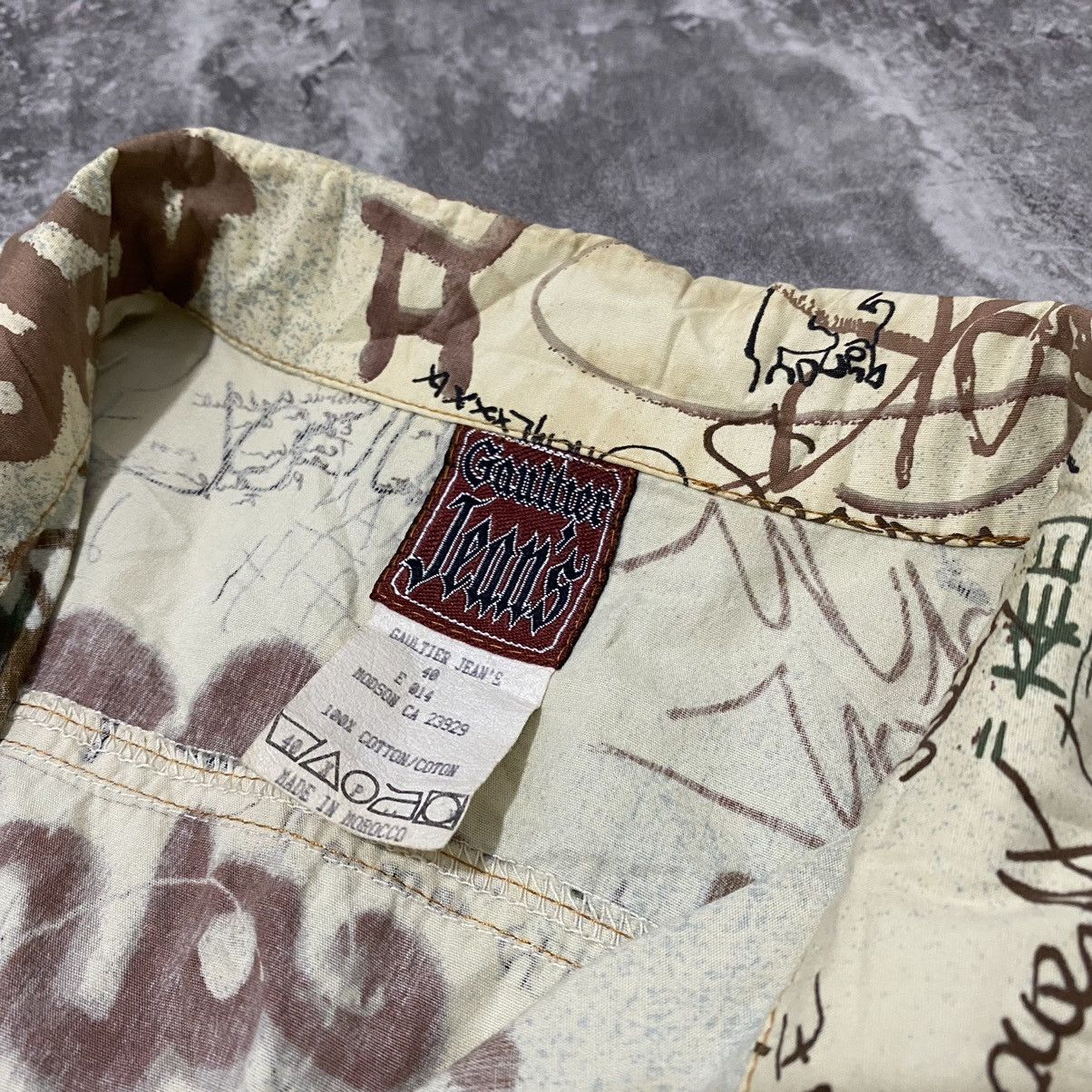 Jean Paul Gaultier Jean Paul Gaultier SS1994 Graffiti cropped jacket Size US XS / EU 42 / 0 - 3 Thumbnail