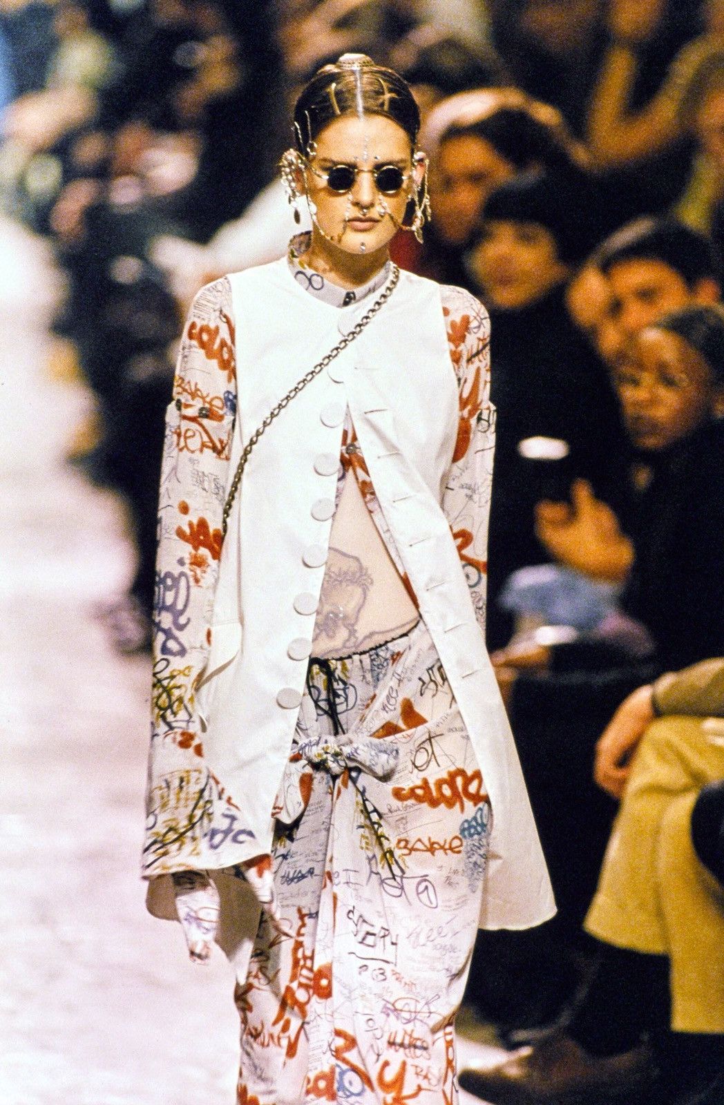 Jean Paul Gaultier Jean Paul Gaultier SS1994 Graffiti cropped jacket Size US XS / EU 42 / 0 - 7 Thumbnail