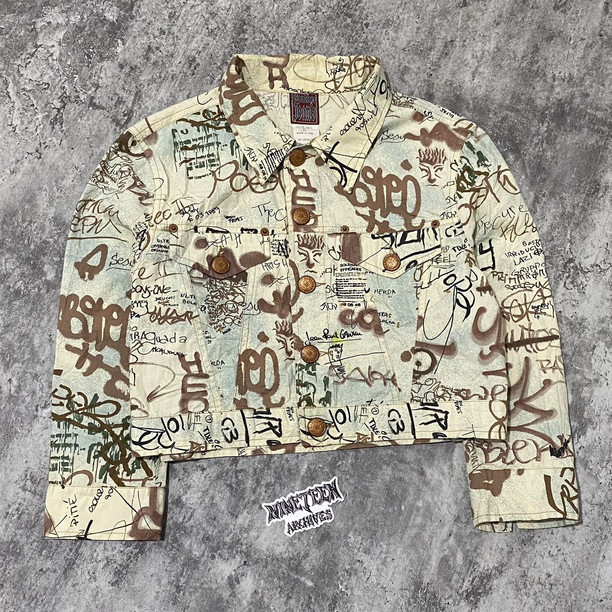 Jean Paul Gaultier Jean Paul Gaultier SS1994 Graffiti cropped jacket Size US XS / EU 42 / 0 - 1 Thumbnail