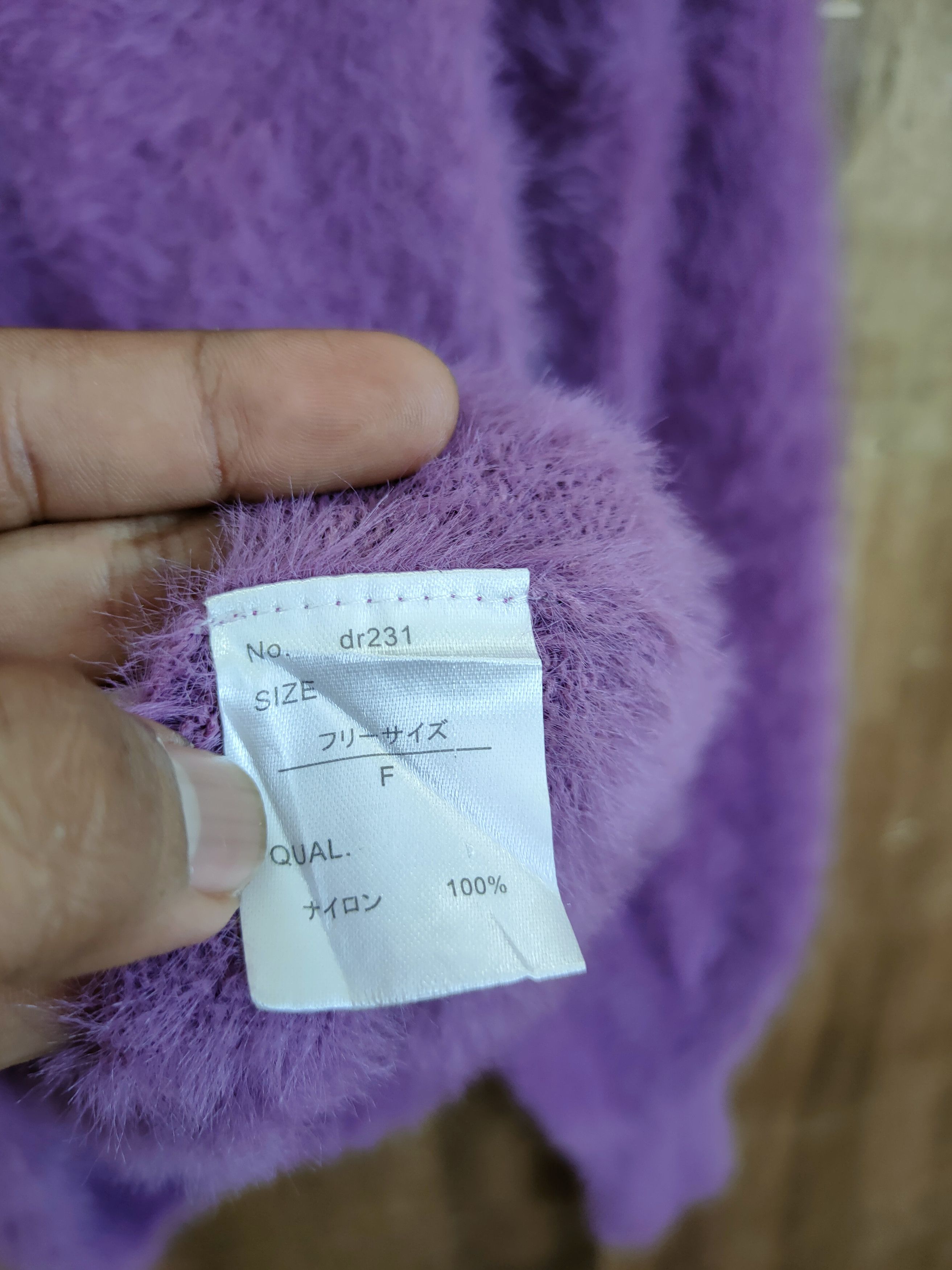 Vintage D GRL mohair fur shag shaggy knitwear purple #46-987 Size S / US 4 / IT 40 - 7 Thumbnail
