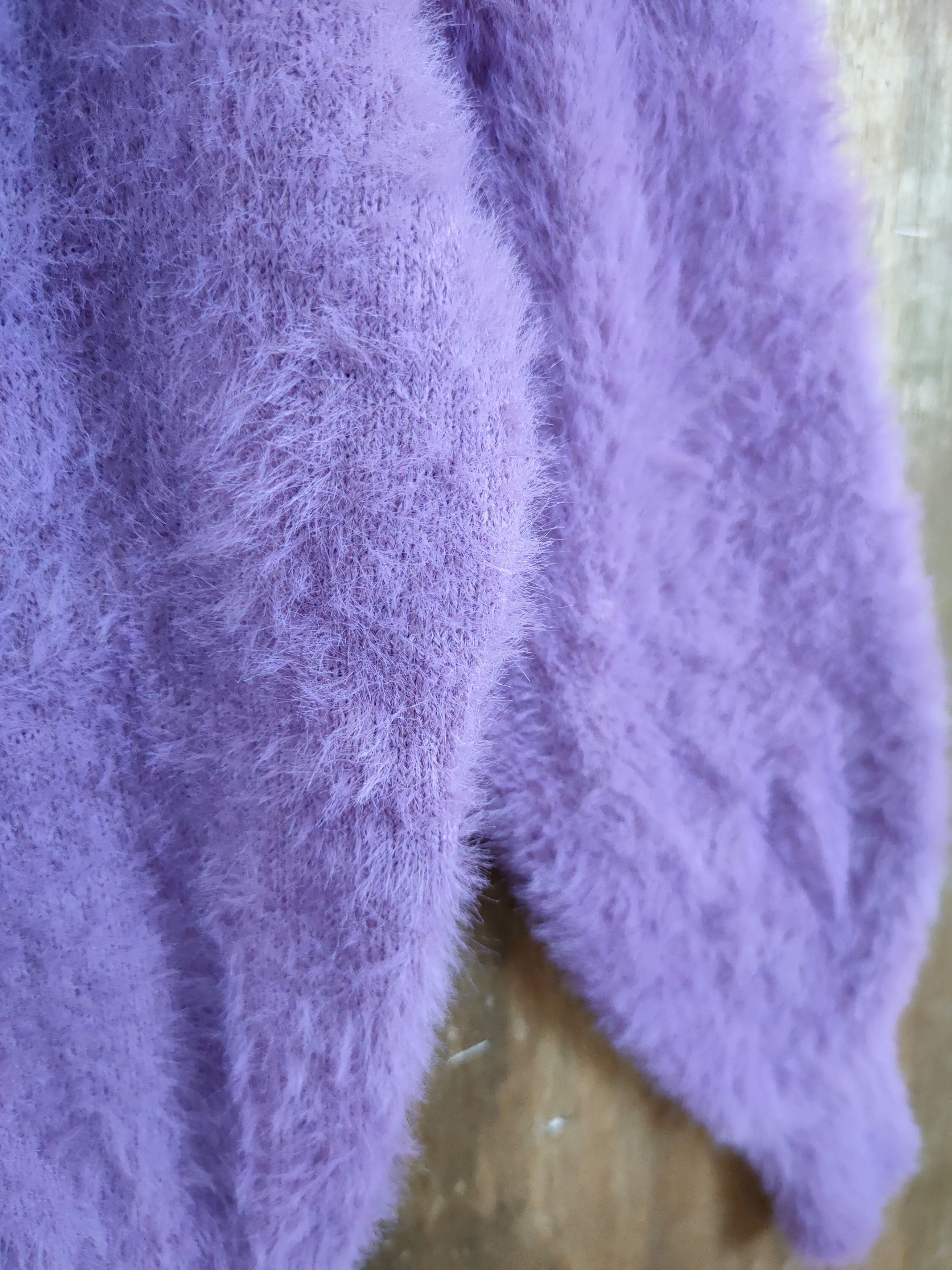 Vintage D GRL mohair fur shag shaggy knitwear purple #46-987 Size S / US 4 / IT 40 - 6 Thumbnail