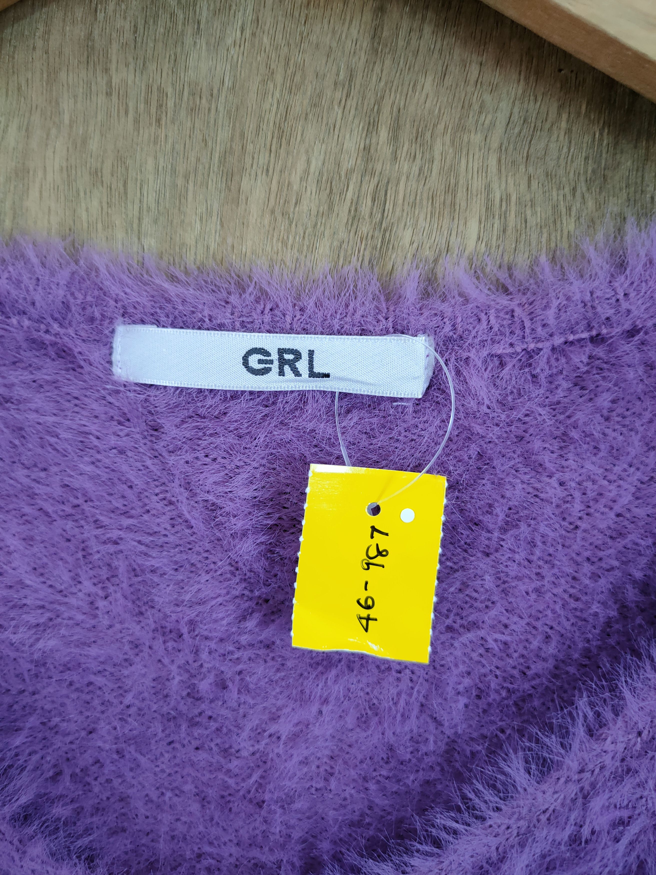 Vintage D GRL mohair fur shag shaggy knitwear purple #46-987 Size S / US 4 / IT 40 - 4 Thumbnail