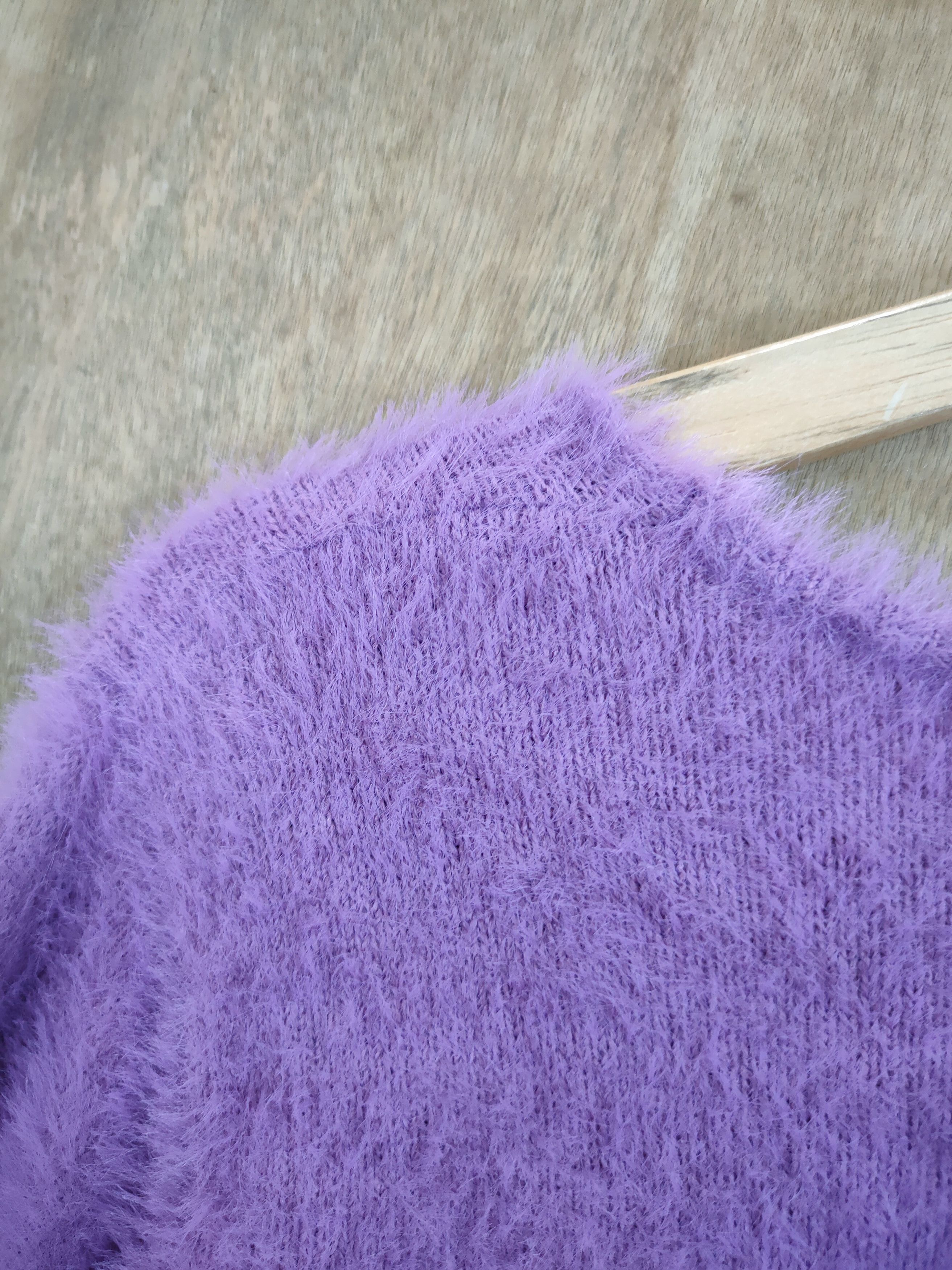 Vintage D GRL mohair fur shag shaggy knitwear purple #46-987 Size S / US 4 / IT 40 - 12 Thumbnail