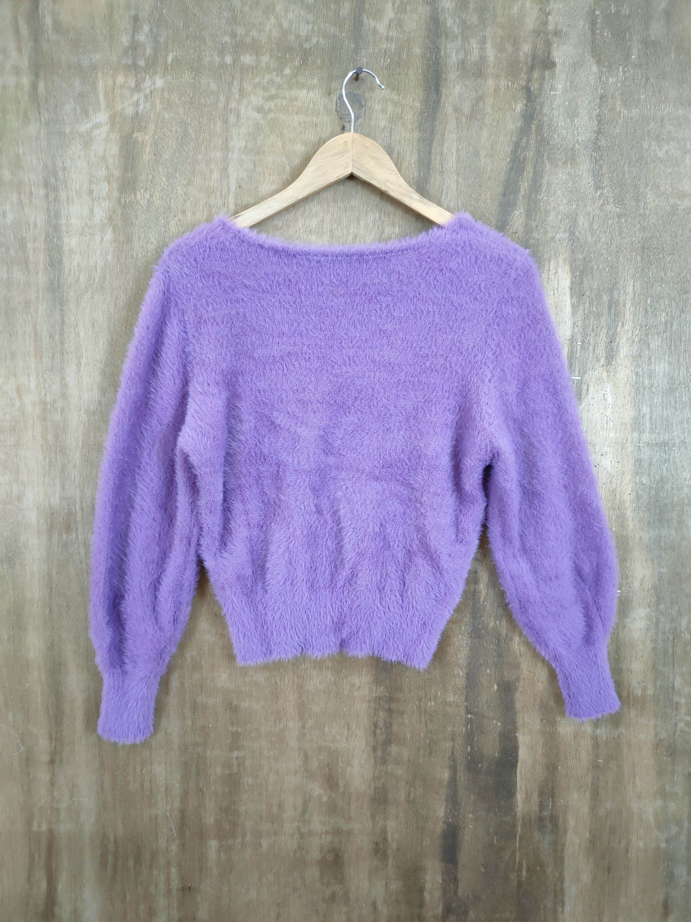 Vintage D GRL mohair fur shag shaggy knitwear purple #46-987 Size S / US 4 / IT 40 - 8 Thumbnail