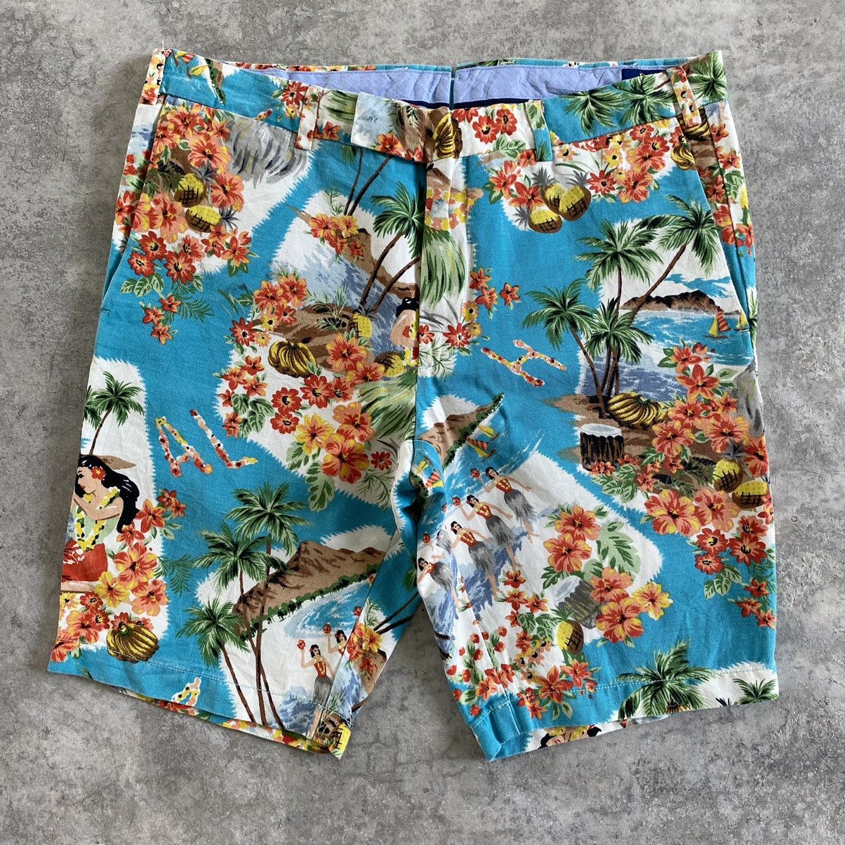 Polo Ralph Lauren × Ralph Lauren Polo Ralph Lauren Aloha Hawaiian Shorts Slim Fit Jorts Size US 33 - 1 Thumbnail