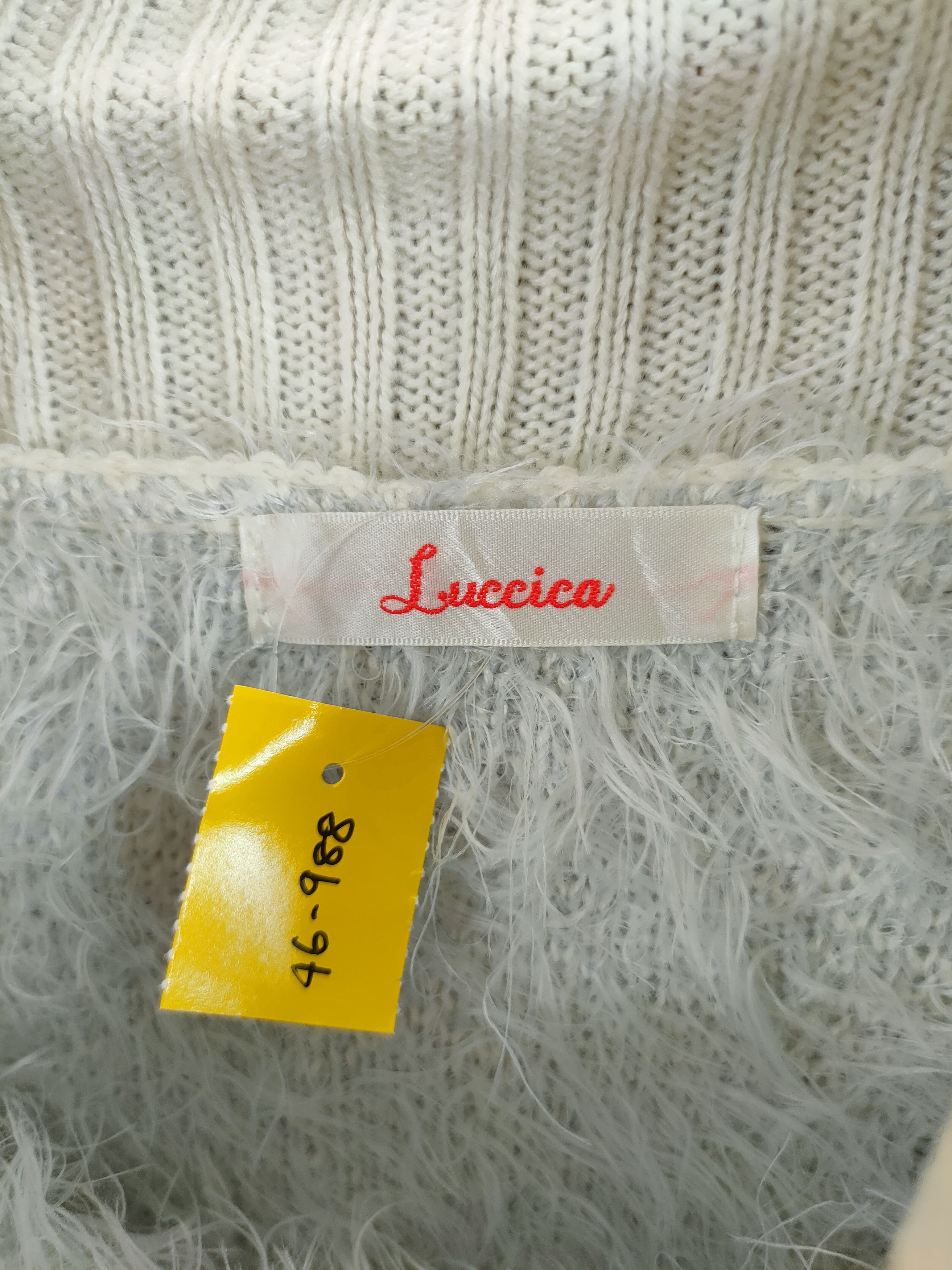 Homespun Knitwear D Luccica checkered mohair shag shaggy fur knitwear #46-988 Size S / US 4 / IT 40 - 9 Thumbnail