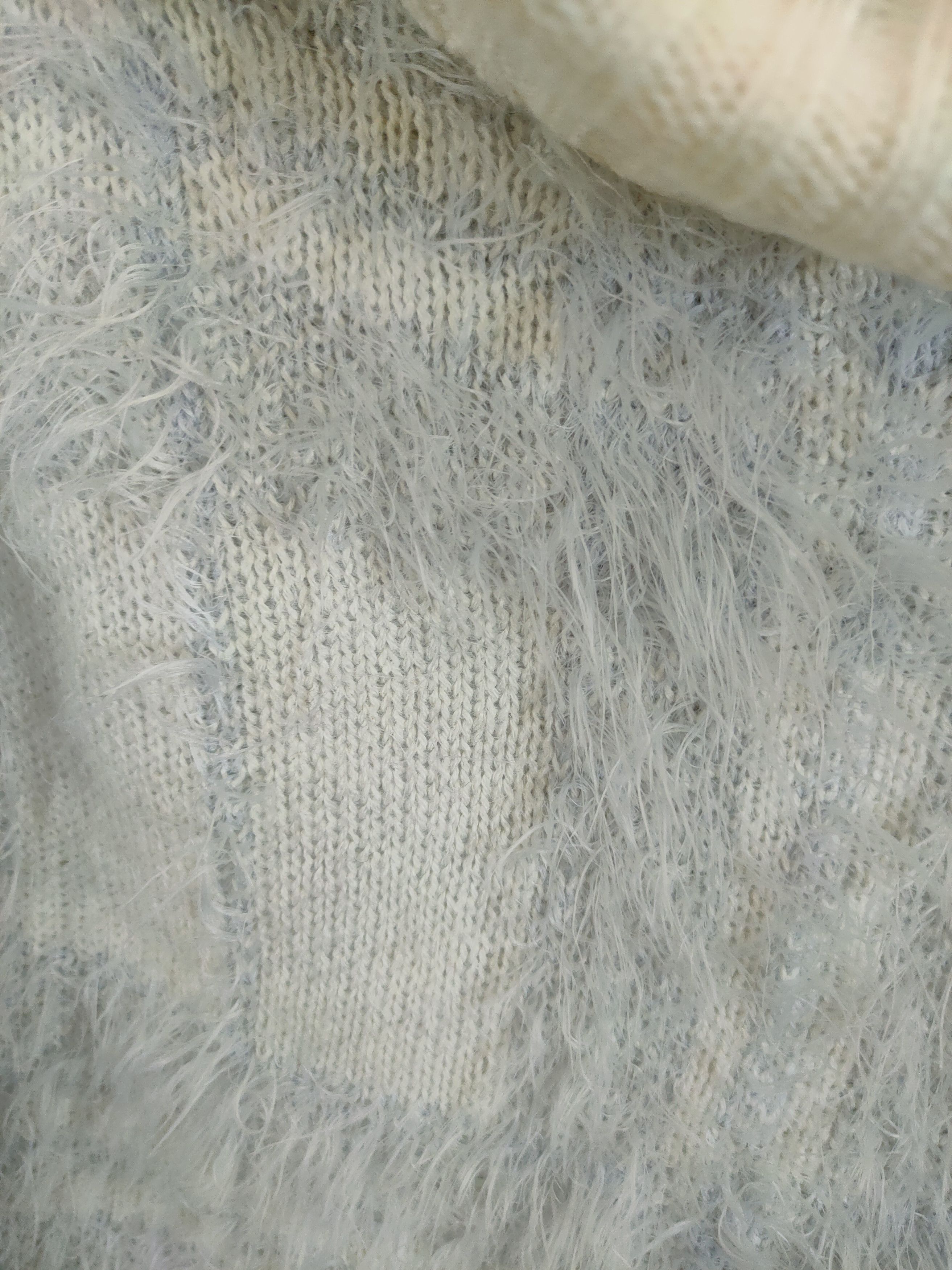 Homespun Knitwear D Luccica checkered mohair shag shaggy fur knitwear #46-988 Size S / US 4 / IT 40 - 4 Thumbnail