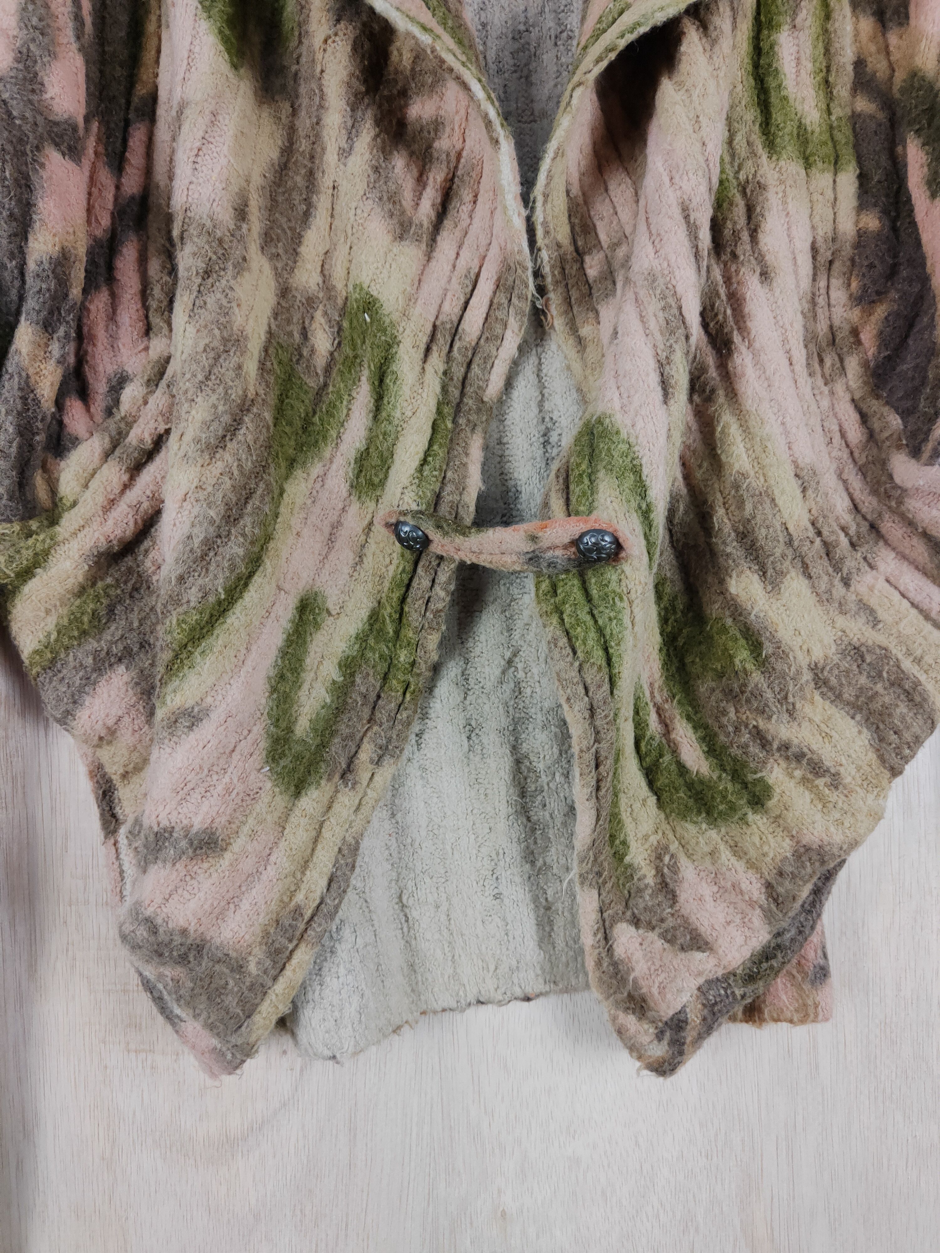 Japanese Brand Boop art Brown Cardigan hoodie knitwear japan #S300 Size M / US 6-8 / IT 42-44 - 3 Thumbnail