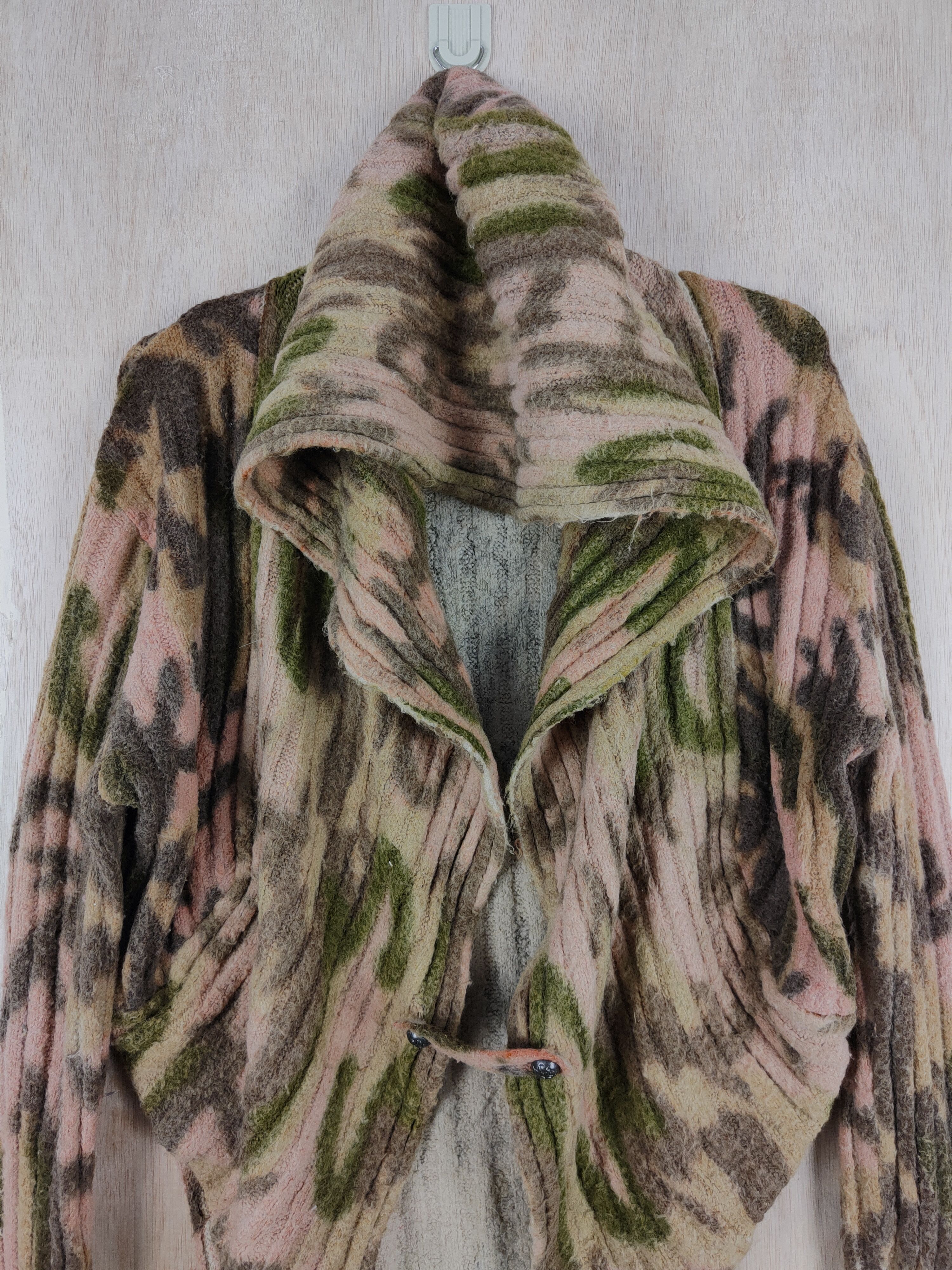 Japanese Brand Boop art Brown Cardigan hoodie knitwear japan #S300 Size M / US 6-8 / IT 42-44 - 2 Thumbnail