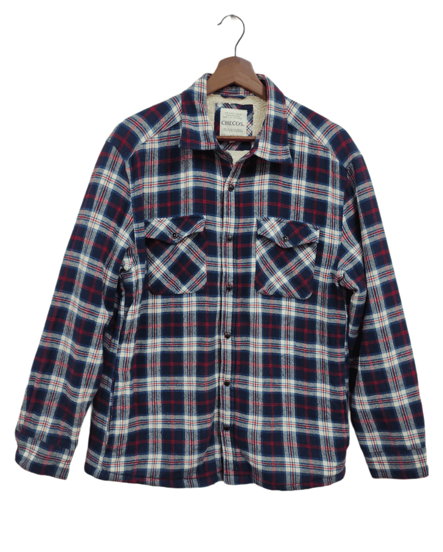 Flannel × Vintage Vintage Snap Buttons Sherpa Flannel Jacket Size US L / EU 52-54 / 3 - 1 Thumbnail