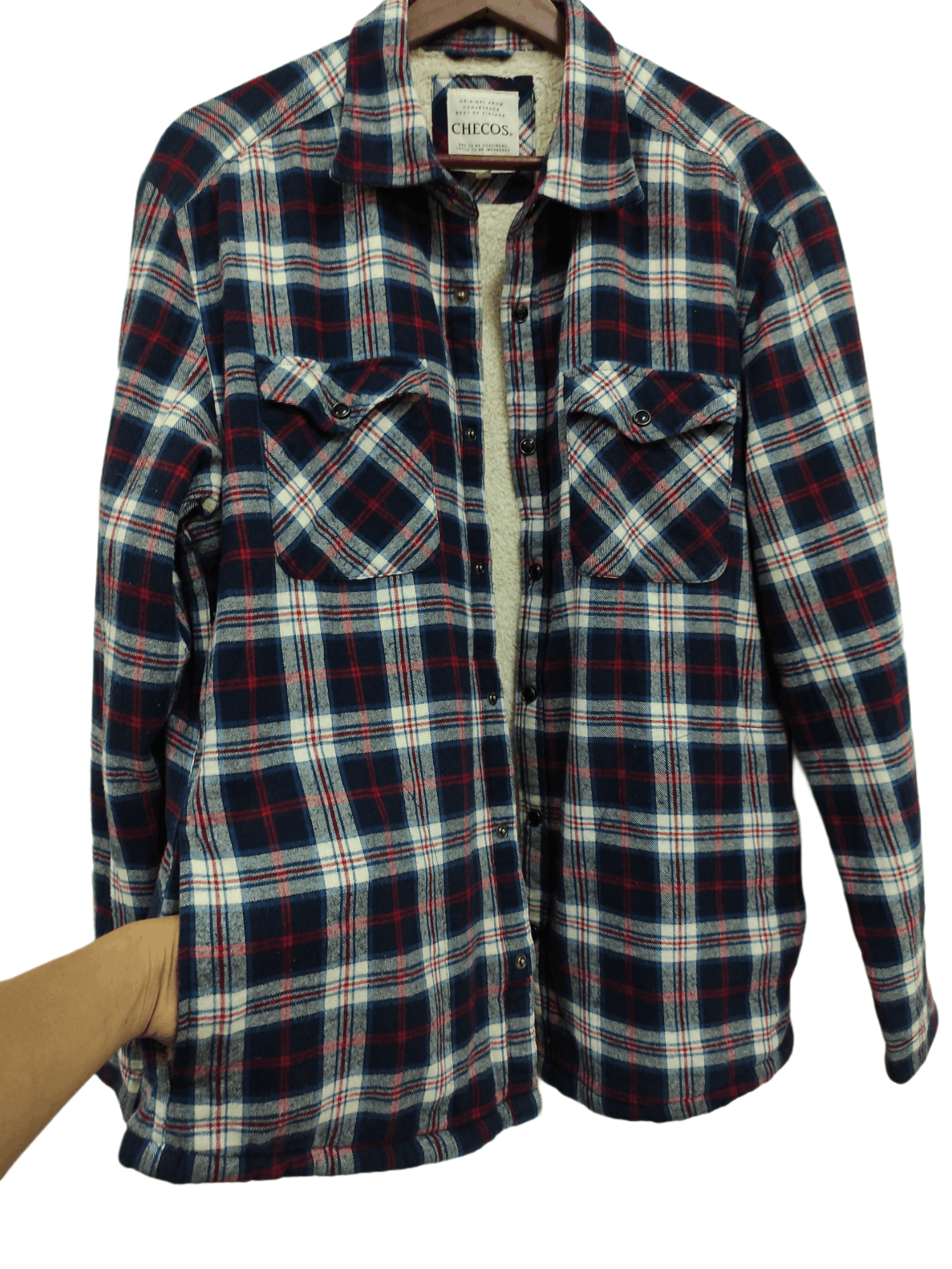 Flannel × Vintage Vintage Snap Buttons Sherpa Flannel Jacket Size US L / EU 52-54 / 3 - 6 Thumbnail