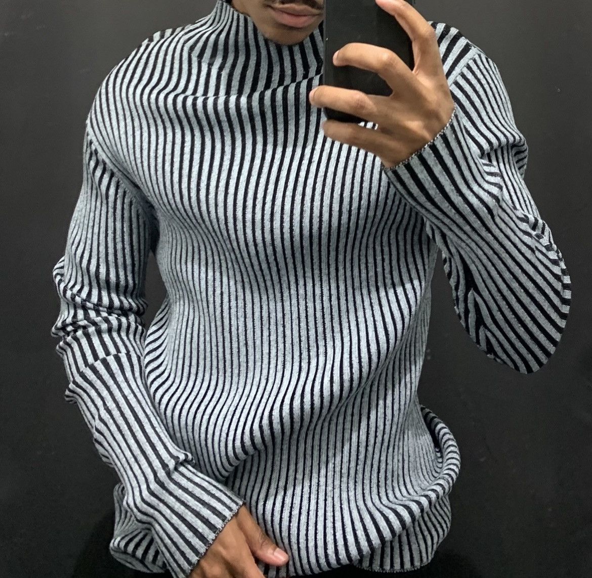 Ximon Lee XIMON LEE Long Sleeve Ribbed Shirt Size US S / EU 44-46 / 1 - 1 Thumbnail