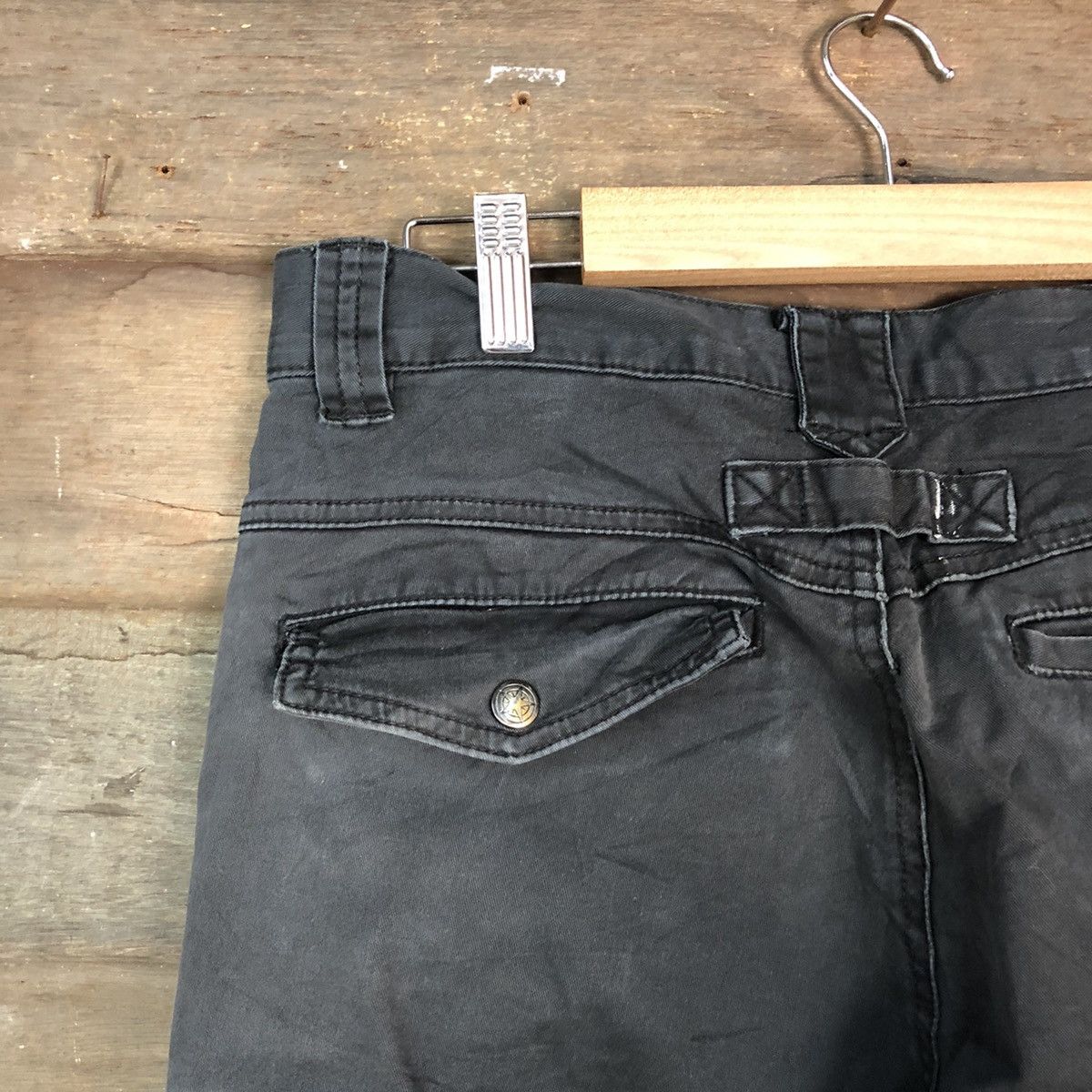 Japanese Brand Rocky double knee distressed Cargo Multipocket Pants #6793 Size US 31 - 14 Thumbnail