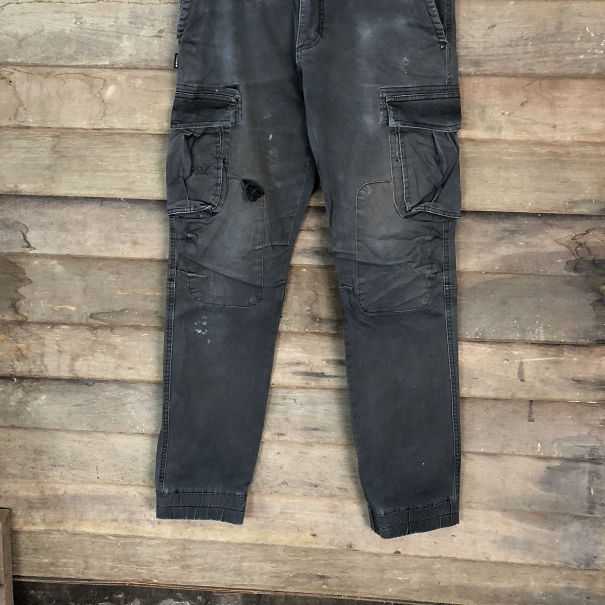 Japanese Brand Rocky double knee distressed Cargo Multipocket Pants #6793 Size US 31 - 3 Thumbnail