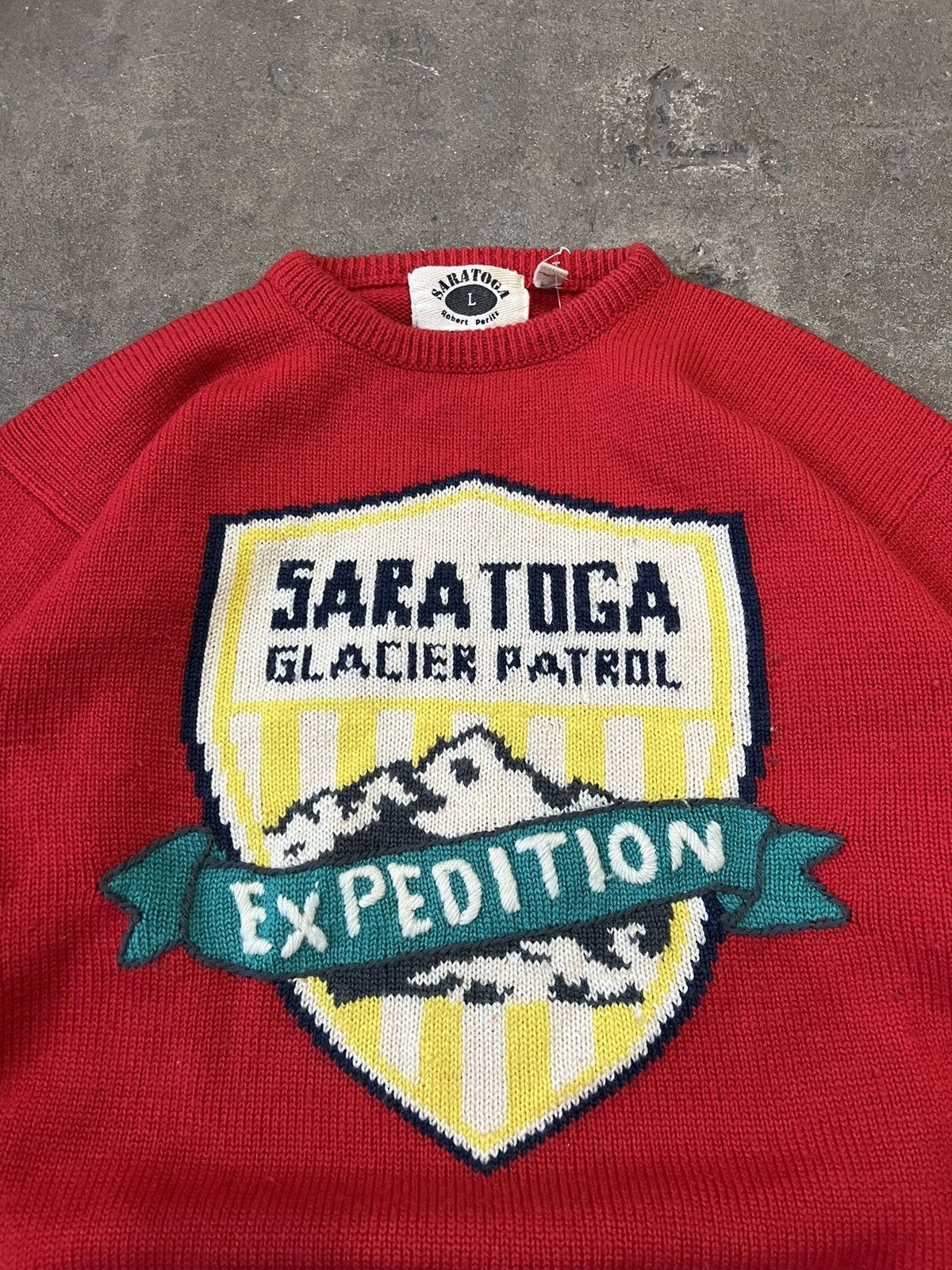 Vintage 80s Vintage Saratoga Glacier Patrol Expedition Knit Sweater Size US L / EU 52-54 / 3 - 2 Thumbnail