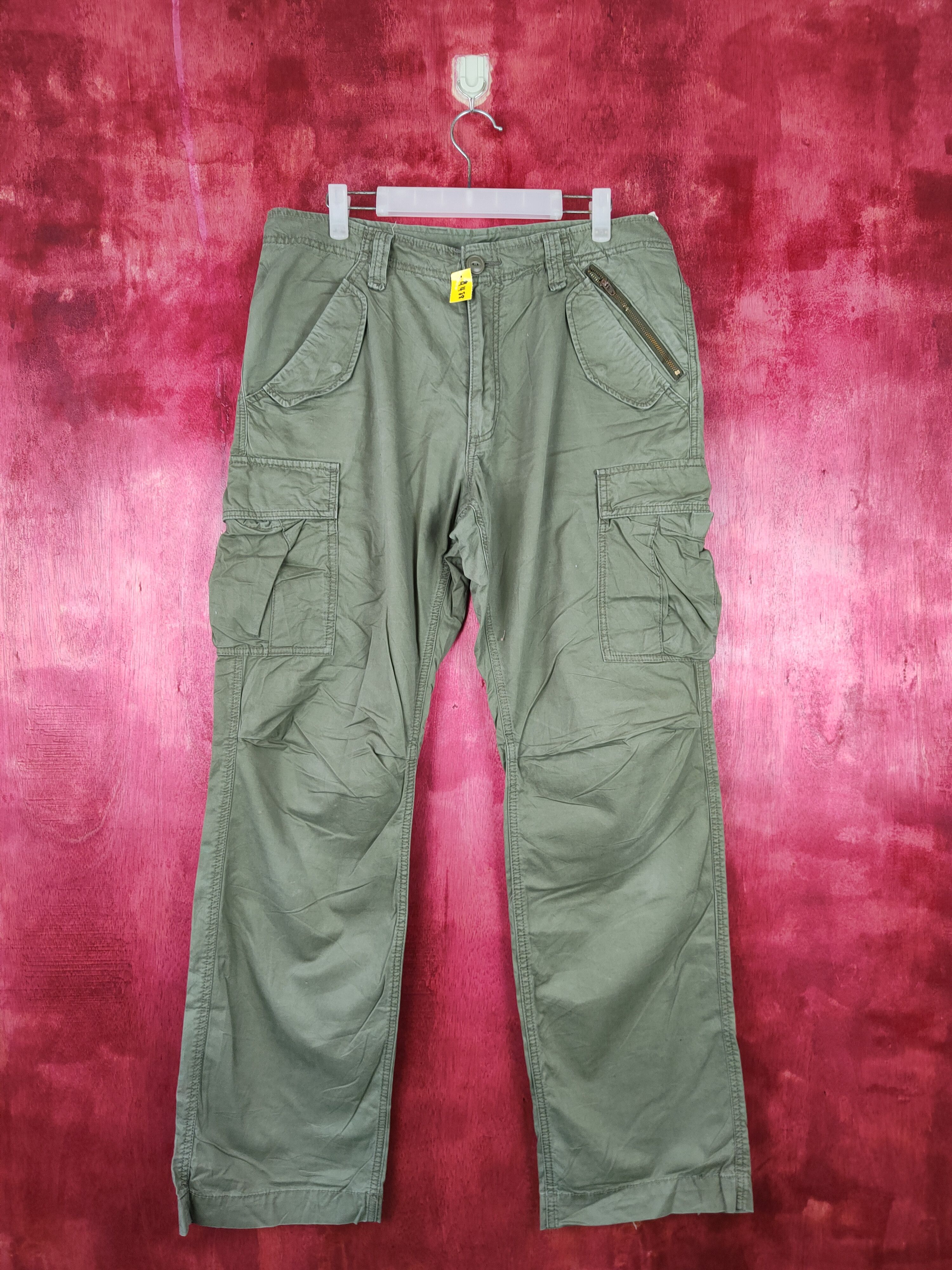 image of Vintage Top Valu Green Multipocket Tactical Cargo Pants 4488, Men's (Size 33)