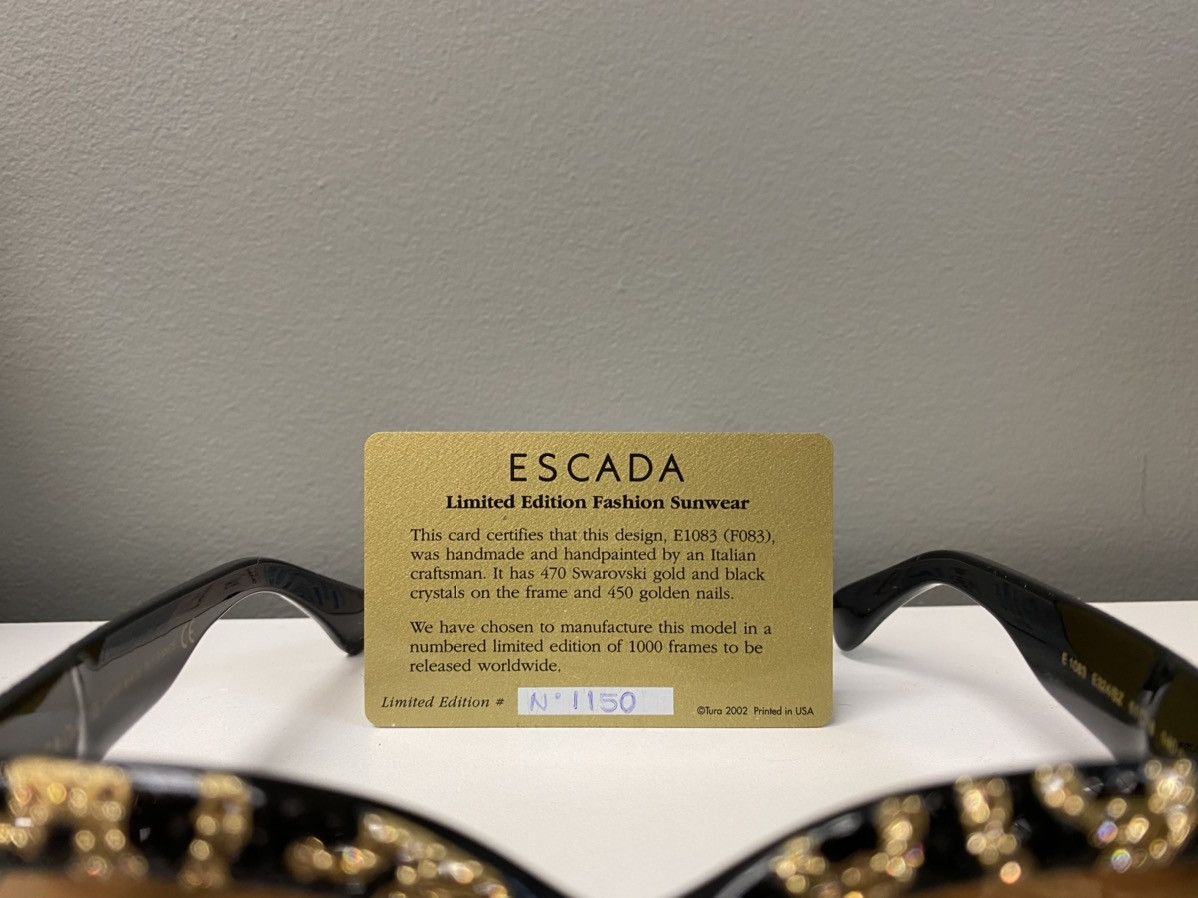 Escada × Swarovski × Vintage NEW VINTAGE RARE Escada Swarovski Made in France Sunglasses Size ONE SIZE - 5 Thumbnail