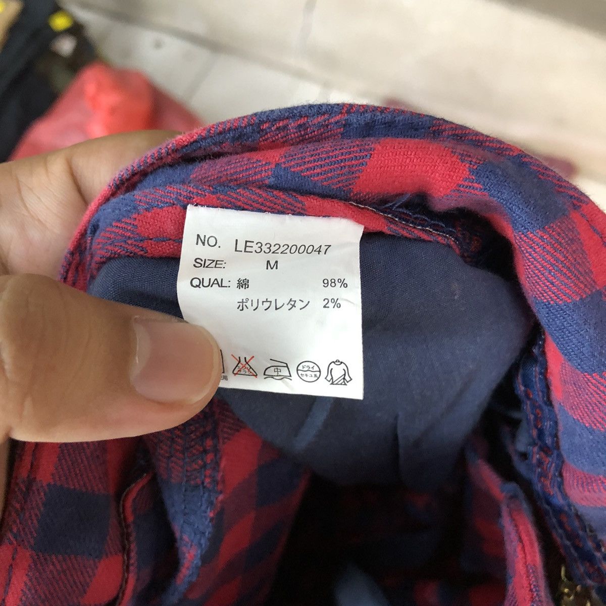 Japanese Brand Letter Checkred Blue Red Casual Pants #4637 Size US 28 / EU 44 - 15 Thumbnail