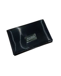 JEAN PAUL GAULTIER Vintage Black Leather Trifold Wallet 