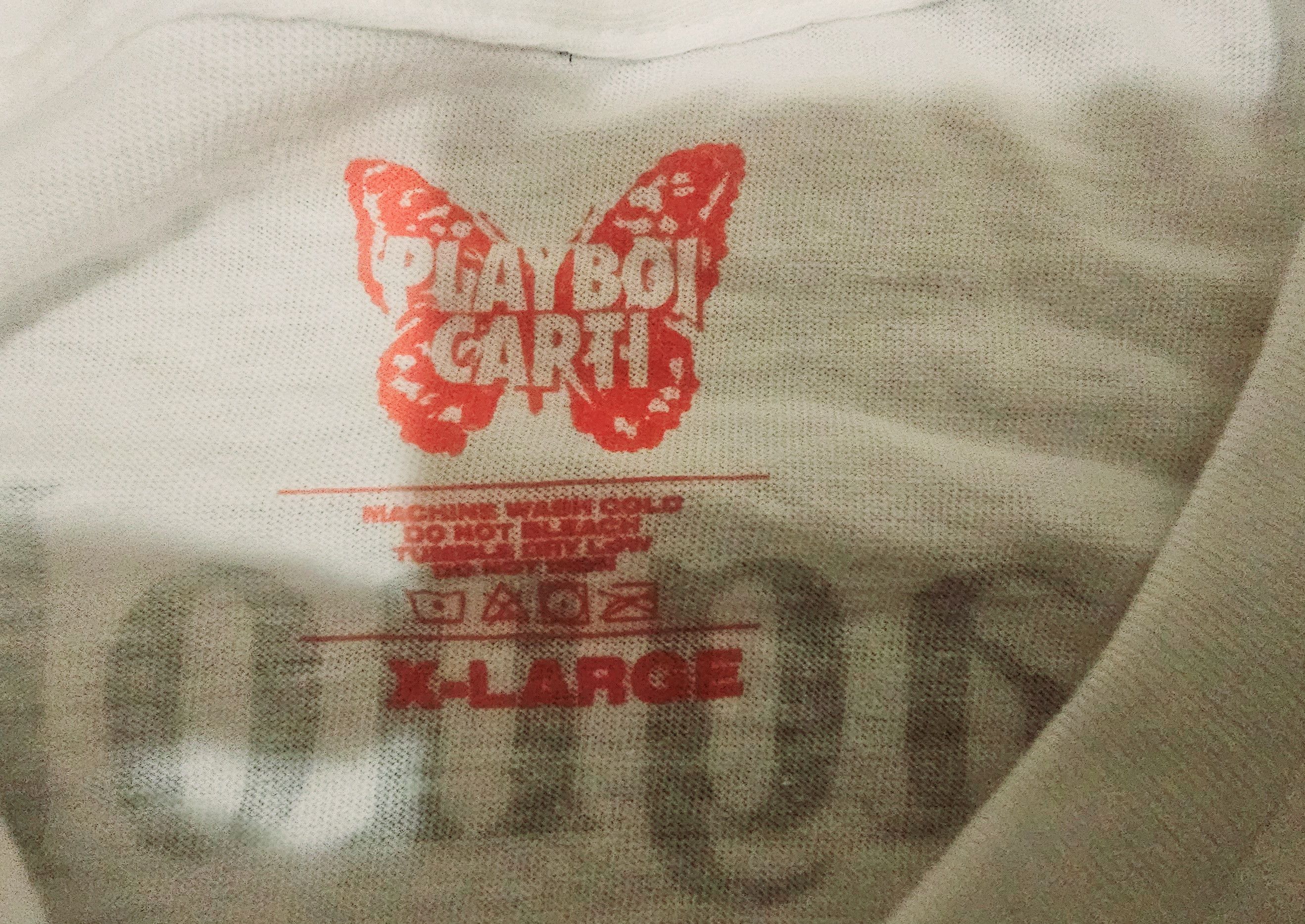 image of 100% Authentic Playboi Carti Magnolia Drop T-Shirt in White Black, Men's (Size XL)