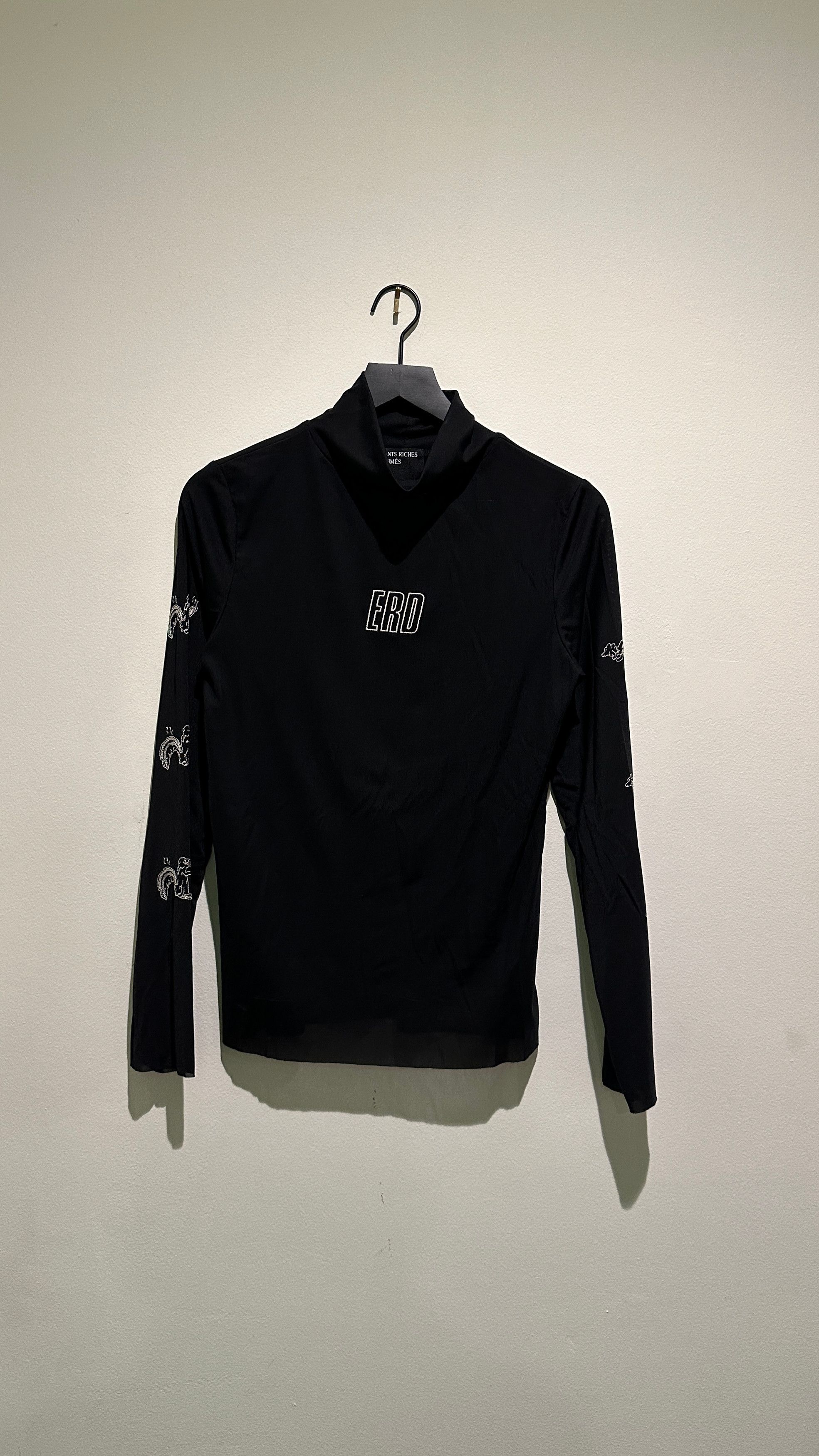 Enfants Riches Deprimes Sheer Mesh Skunk Embroidered ERD logo long  