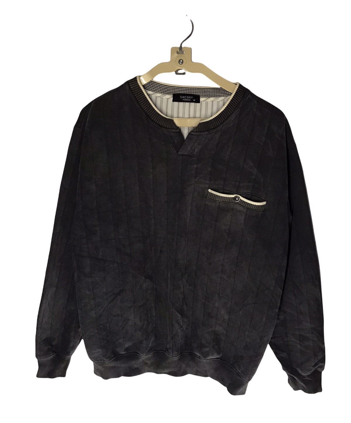 Japanese Brand × Yohji Yamamoto Sacsny y’saccs single pocket sun faded sweatshirt Size US M / EU 48-50 / 2 - 1 Thumbnail