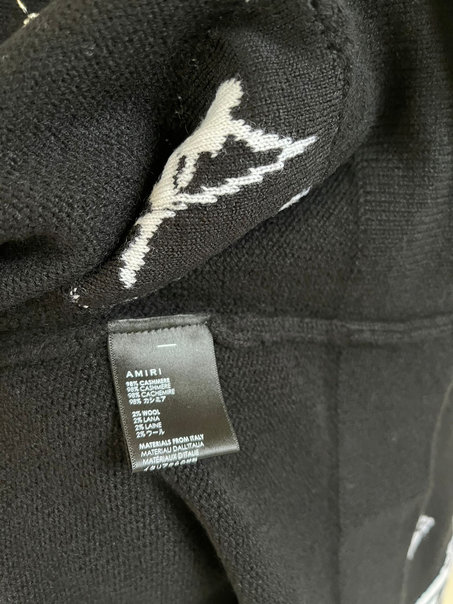 Amiri Cards Intarsla Cardigan in Black Size US XL / EU 56 / 4 - 10 Thumbnail