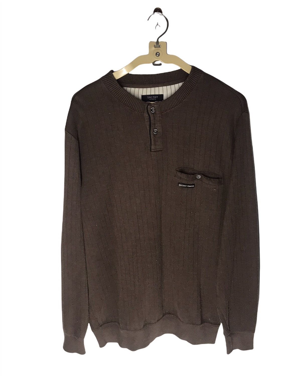 Japanese Brand × Yohji Yamamoto Sacsny y’saccs sweatshirt half button Size US L / EU 52-54 / 3 - 1 Thumbnail