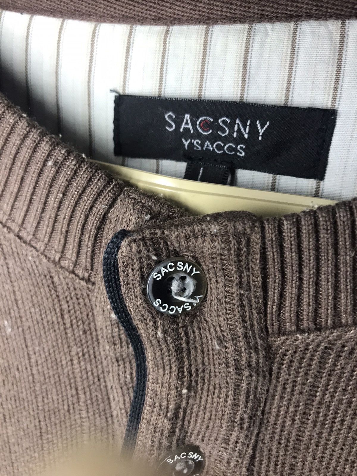 Japanese Brand × Yohji Yamamoto Sacsny y’saccs sweatshirt half button Size US L / EU 52-54 / 3 - 4 Thumbnail