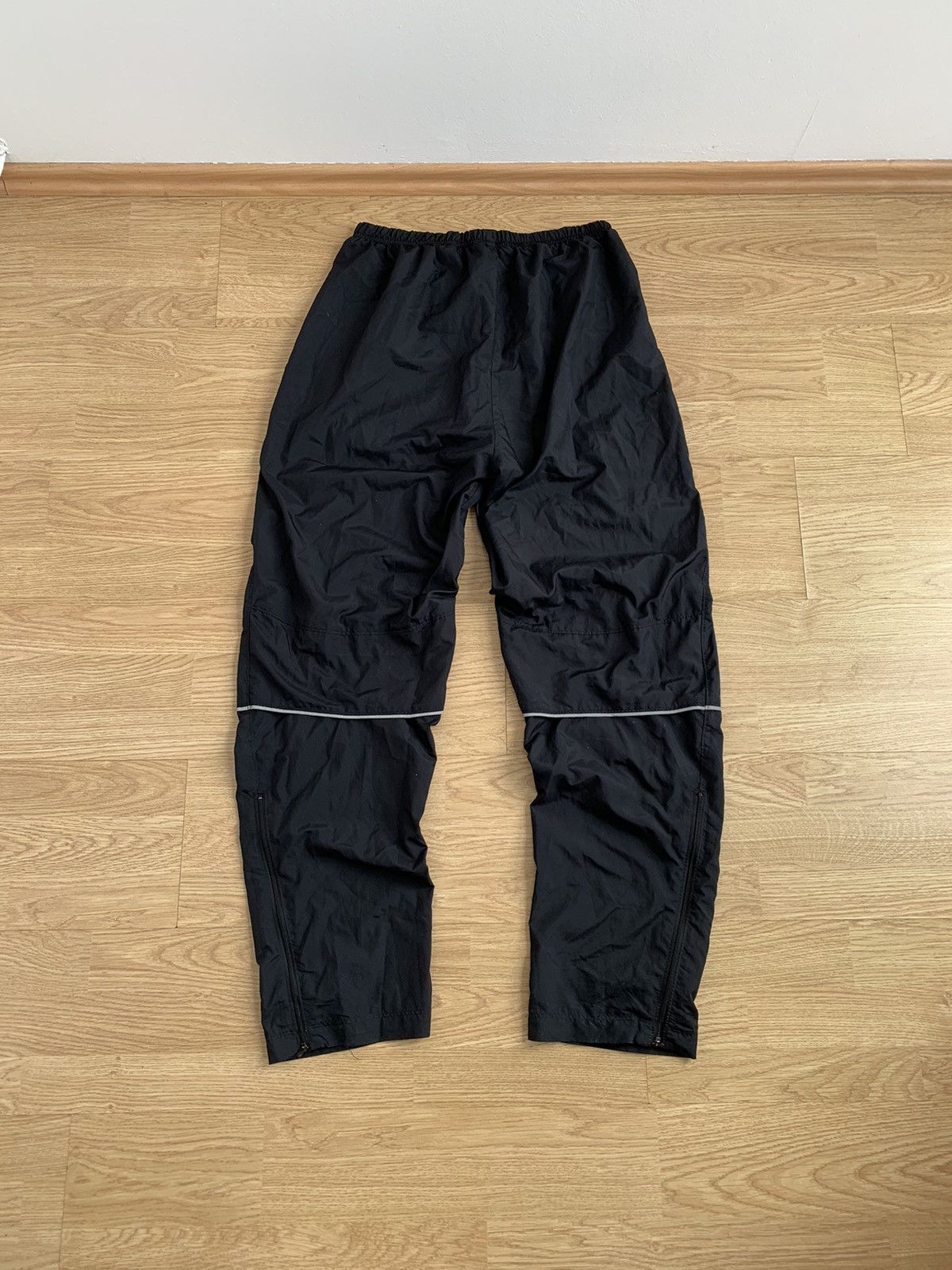 Nike × Vintage Vintage y2k Nike Black Track Pants Swoosh Drill Size US 34 / EU 50 - 3 Thumbnail