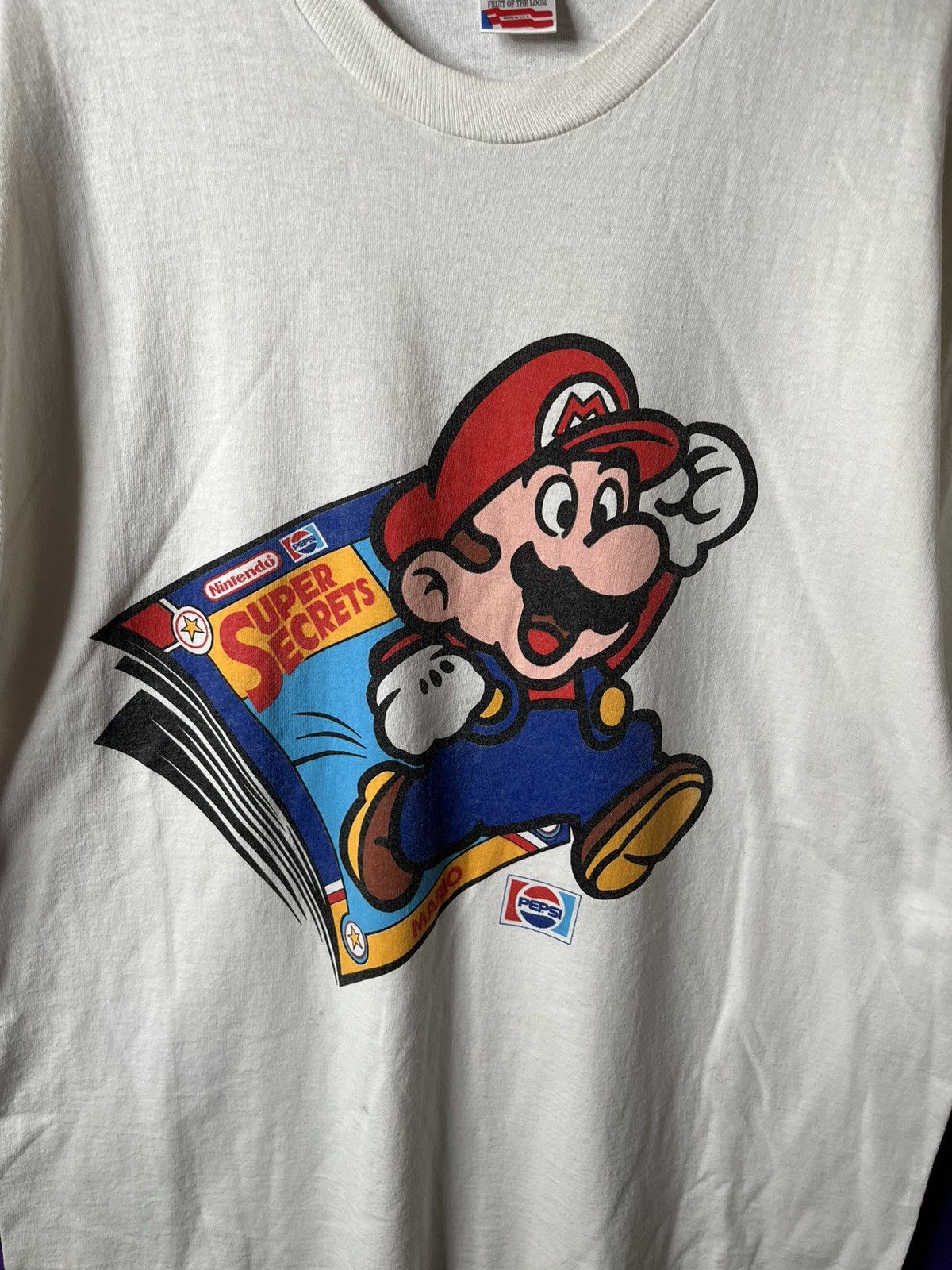 Nintendo × Vintage Vintage 90s Super Mario super secrets Pepsi promo t-shirt Size US XL / EU 56 / 4 - 3 Thumbnail
