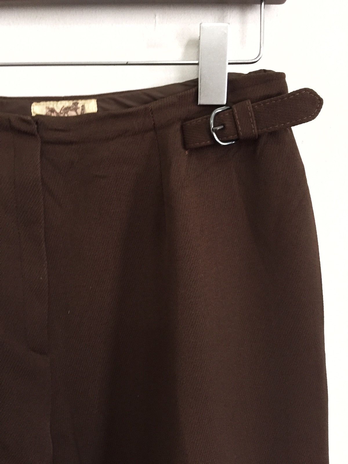 Hermes 80s Hermes Side Adjustment Straight Cut Wool Pant Size US 27 - 2 Thumbnail