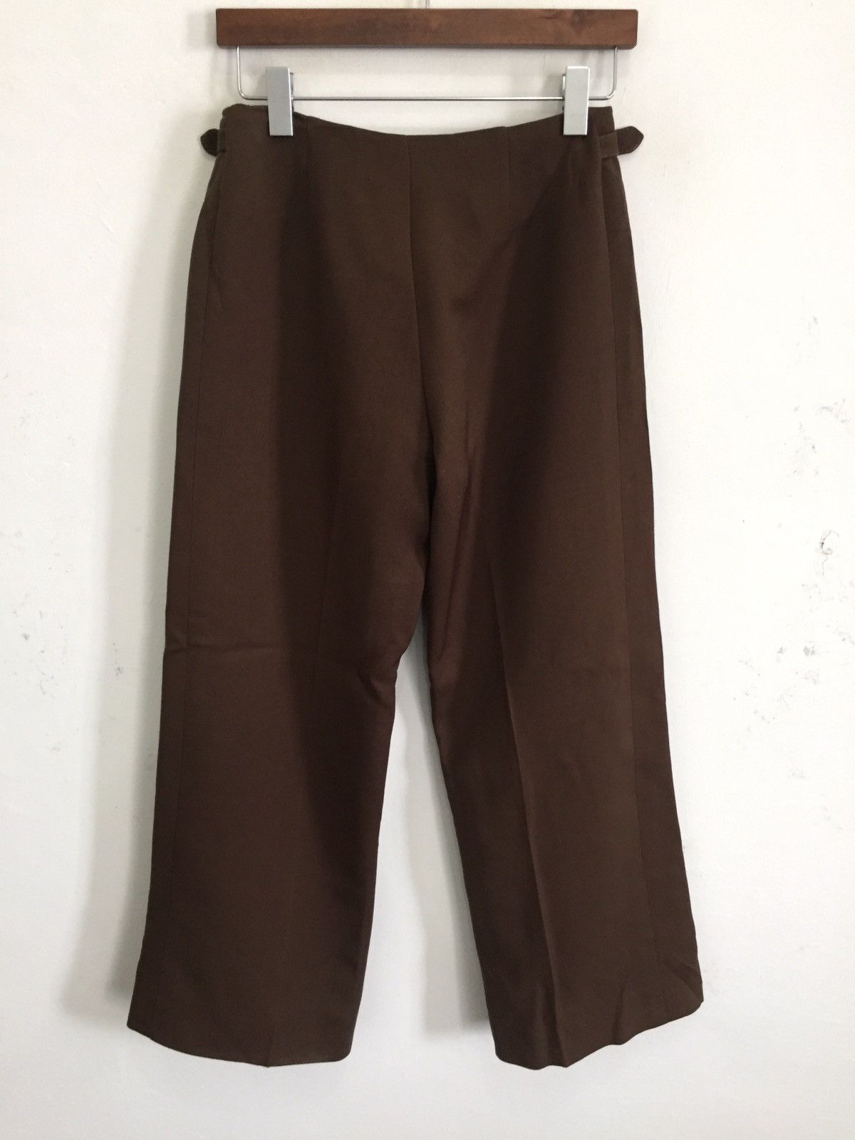 Hermes 80s Hermes Side Adjustment Straight Cut Wool Pant Size US 27 - 3 Thumbnail