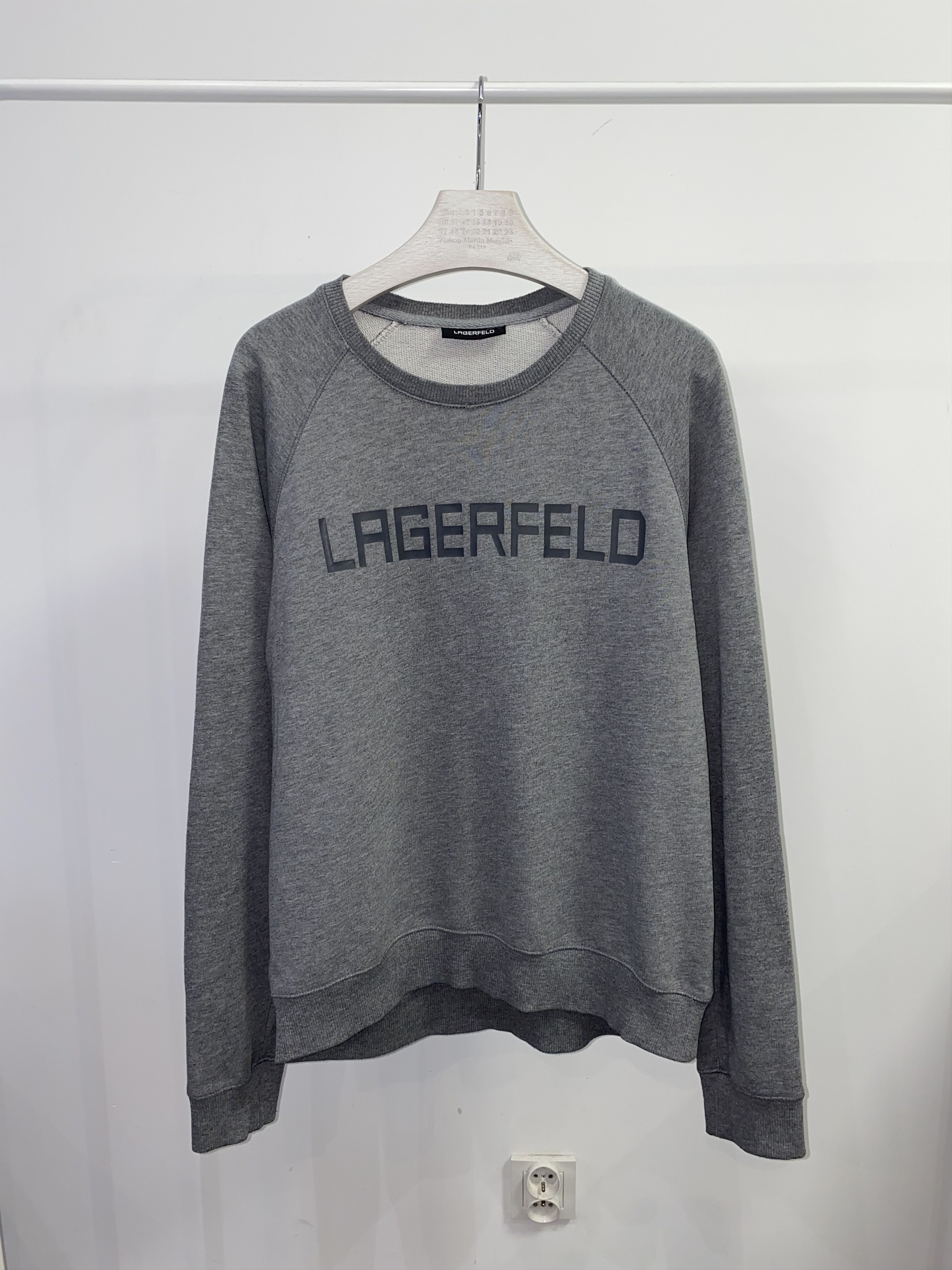 Karl Lagerfeld Karl Lagerfeld Big Logo Gray Crewneck Size US L / EU 52-54 / 3 - 1 Thumbnail