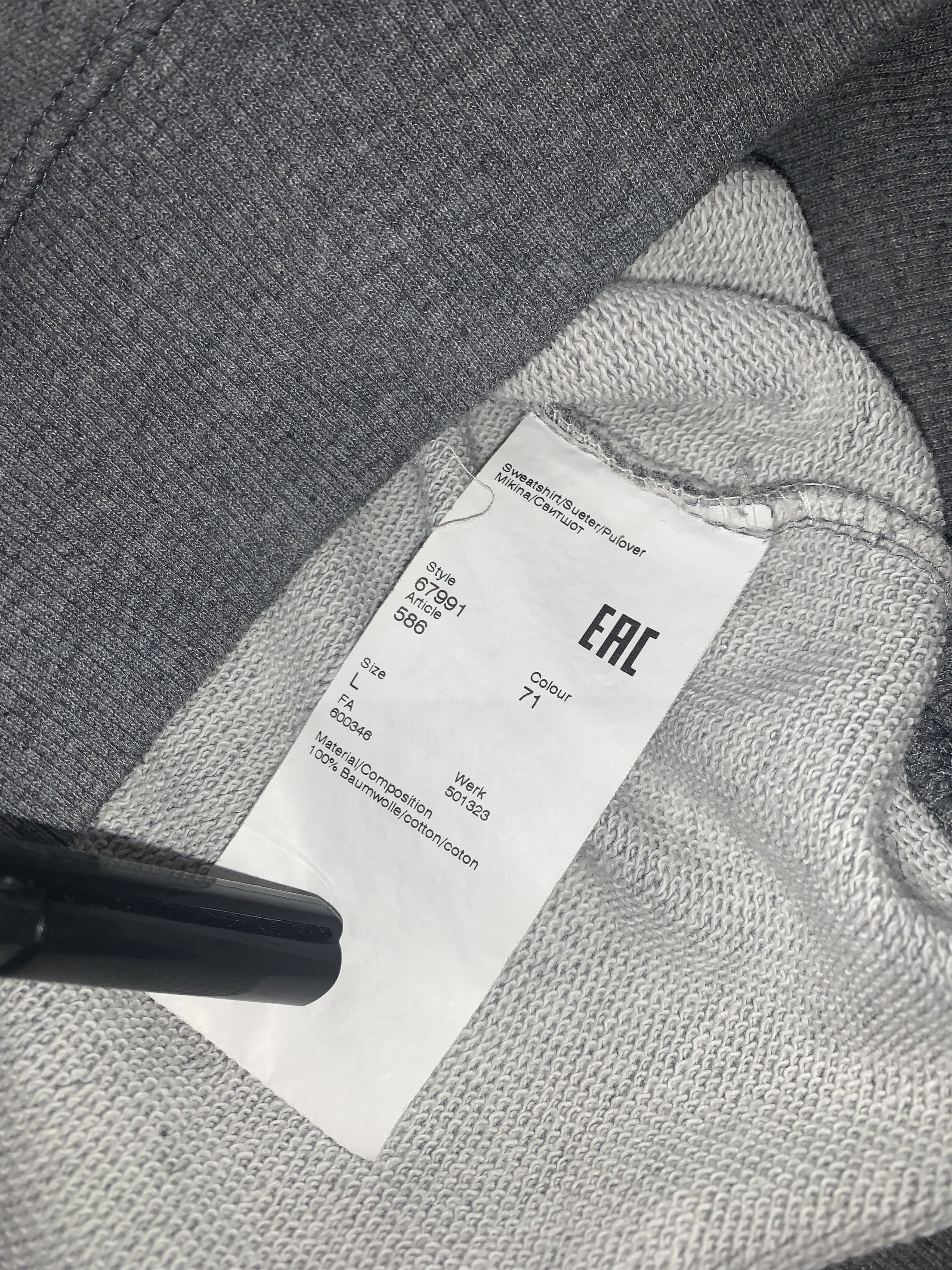 Karl Lagerfeld Karl Lagerfeld Big Logo Gray Crewneck Size US L / EU 52-54 / 3 - 14 Thumbnail