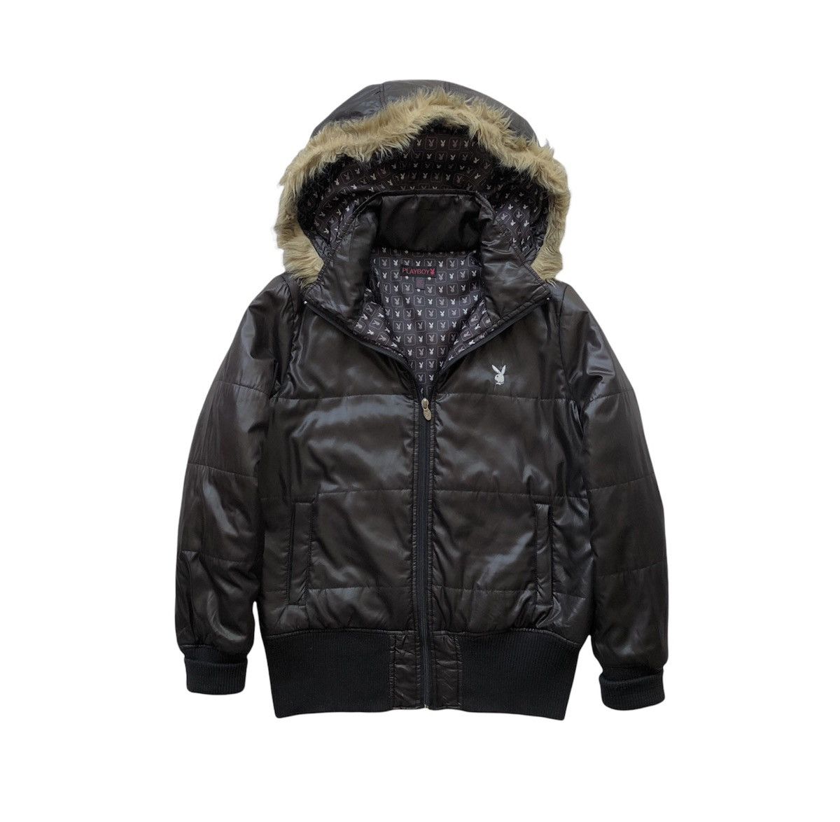 Playboy Playboy Puffer Hooded Jacket For Women Size ONE SIZE - 3 Thumbnail