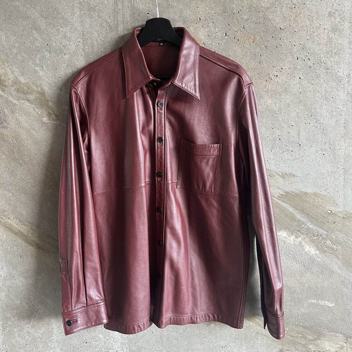 Jean Paul Gaultier Lamb Leather button Up Shirt Size US L / EU 52-54 / 3 - 1 Thumbnail