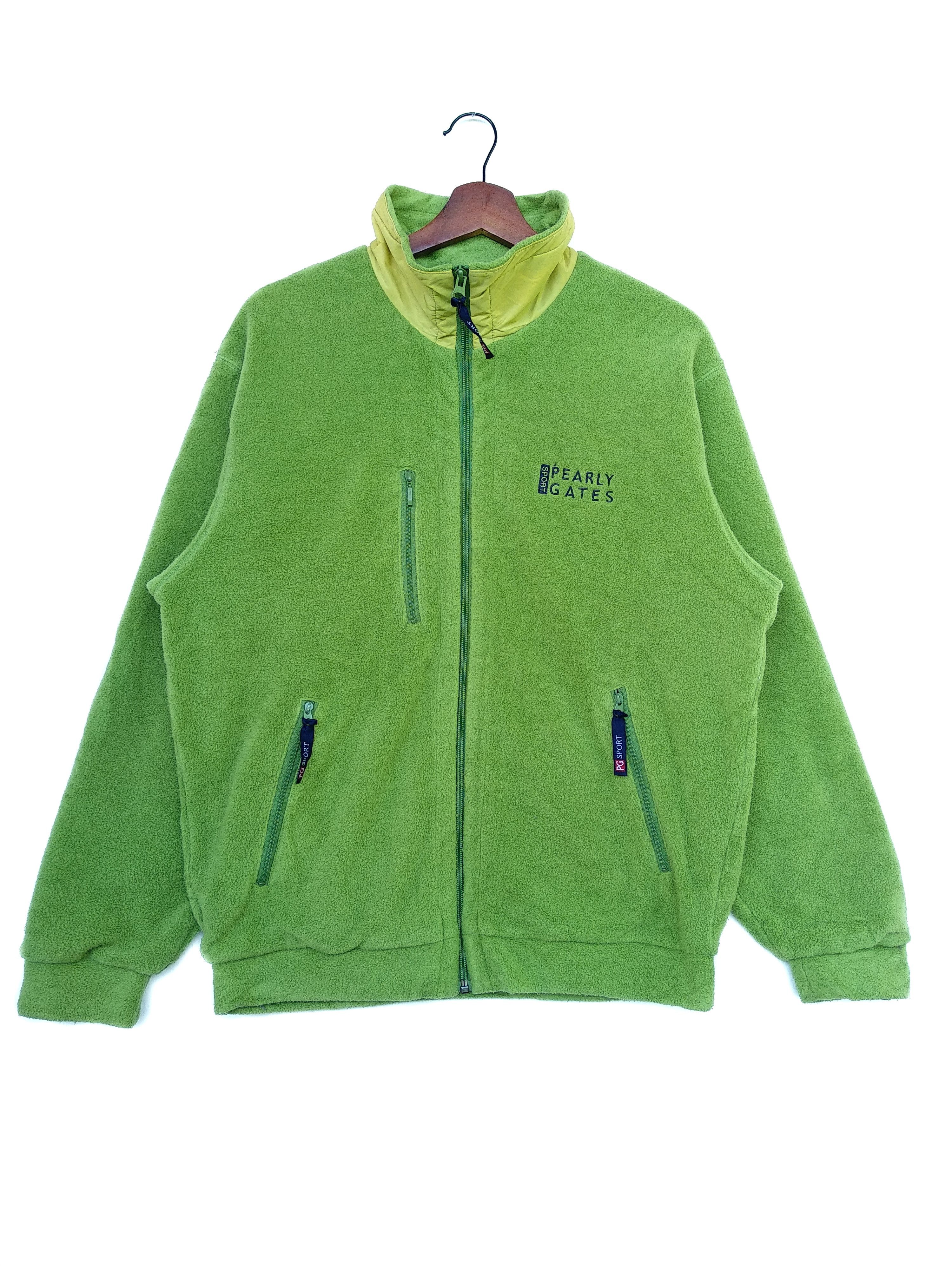 image of Outdoor Life Vintage Pearly Gates Sports Fleece Jacket in Lime Green, Men's (Size Large)