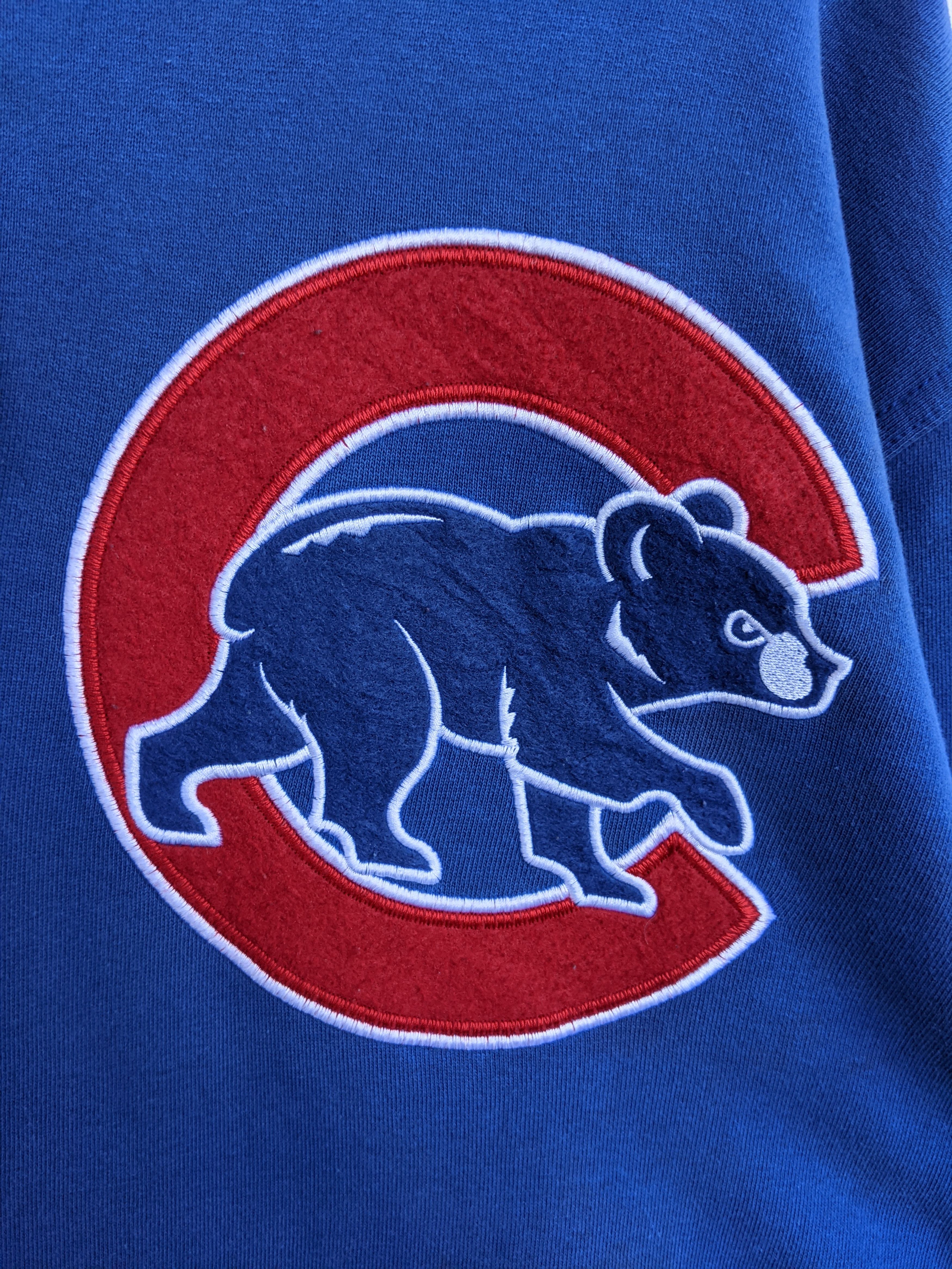 MLB Vintage 90s Chicago Cubs Hoodie/Size XL/Blue Colour Size US XL / EU 56 / 4 - 3 Thumbnail