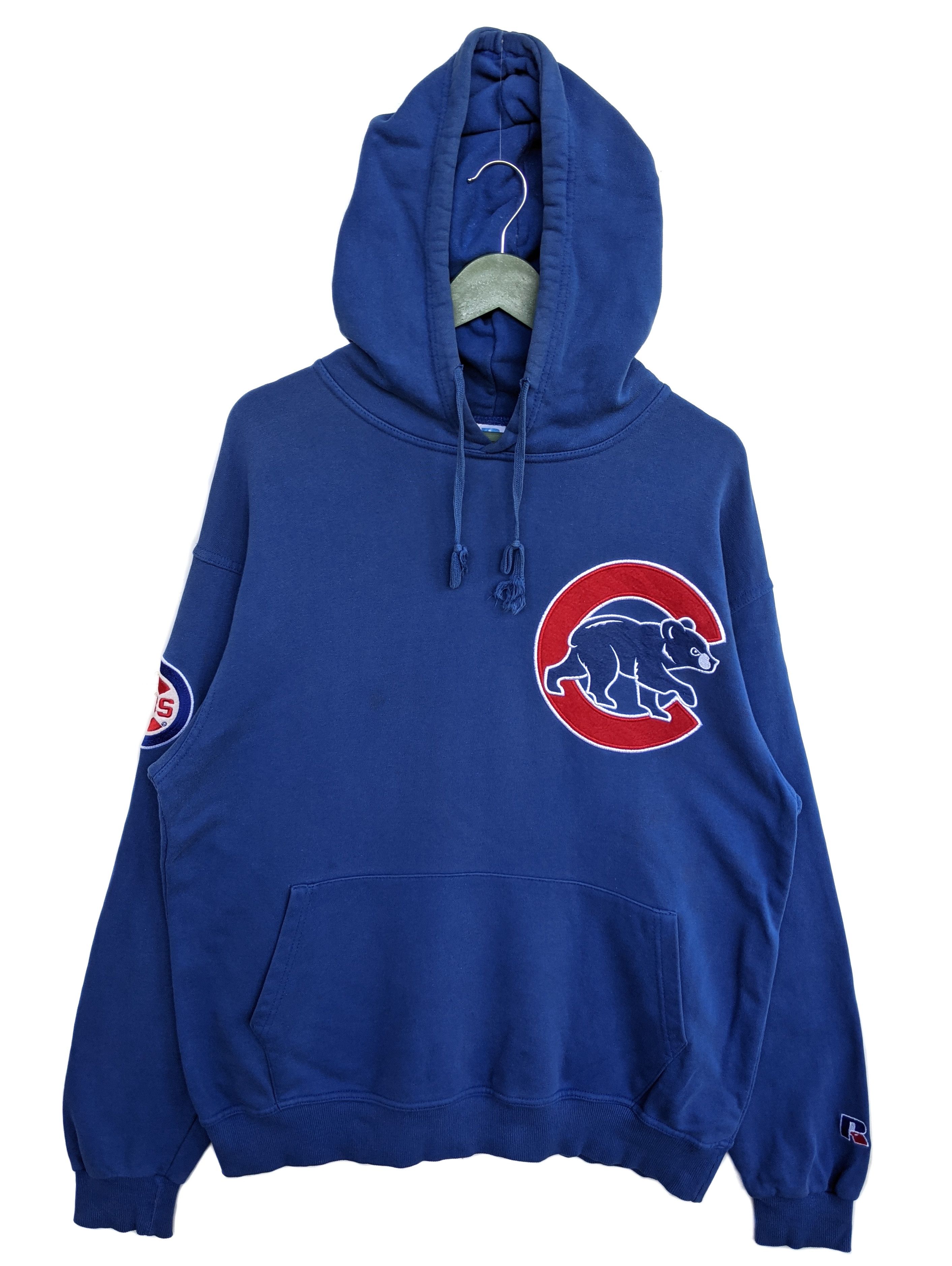 MLB Vintage 90s Chicago Cubs Hoodie/Size XL/Blue Colour Size US XL / EU 56 / 4 - 1 Thumbnail