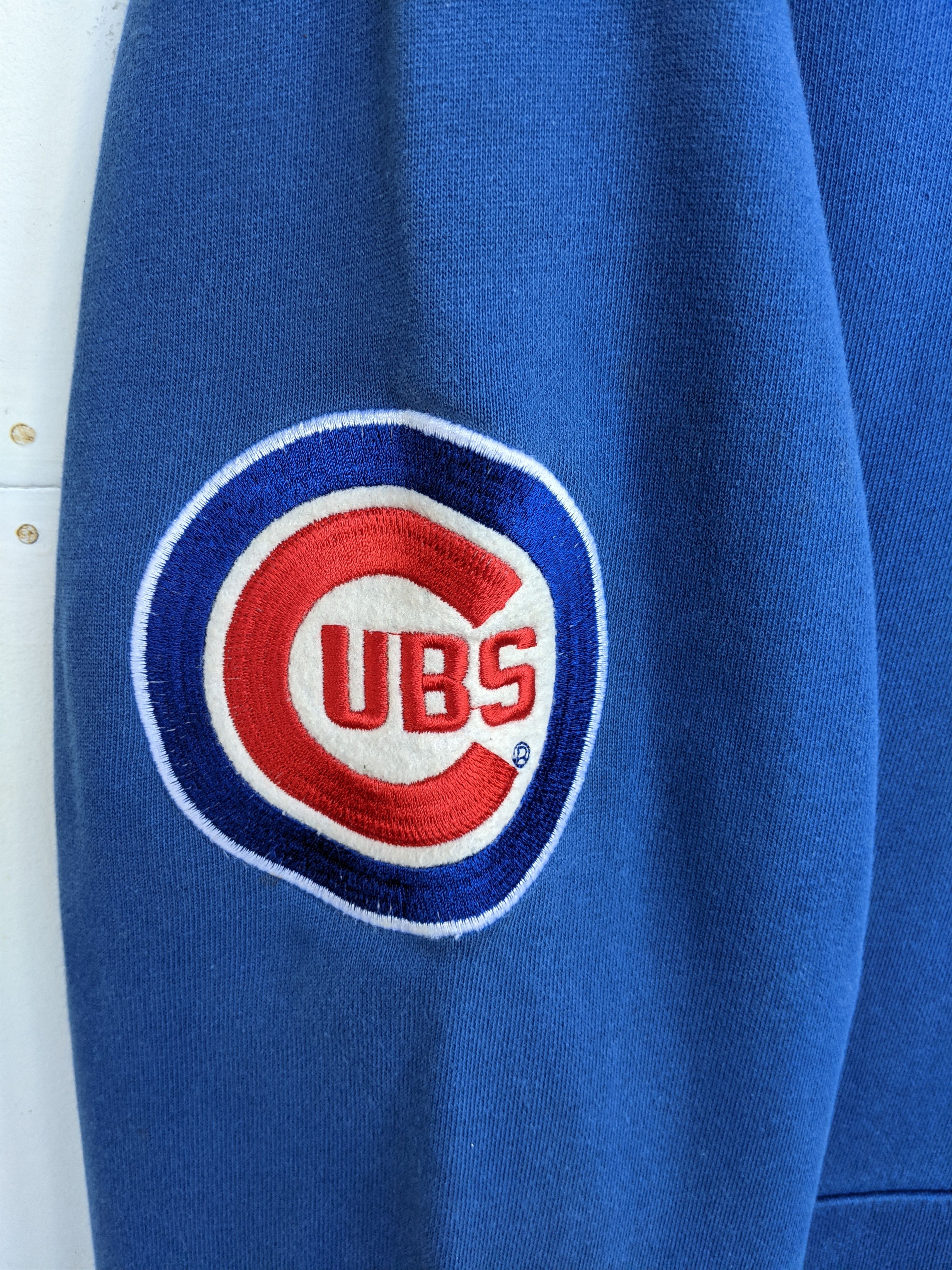 MLB Vintage 90s Chicago Cubs Hoodie/Size XL/Blue Colour Size US XL / EU 56 / 4 - 4 Thumbnail