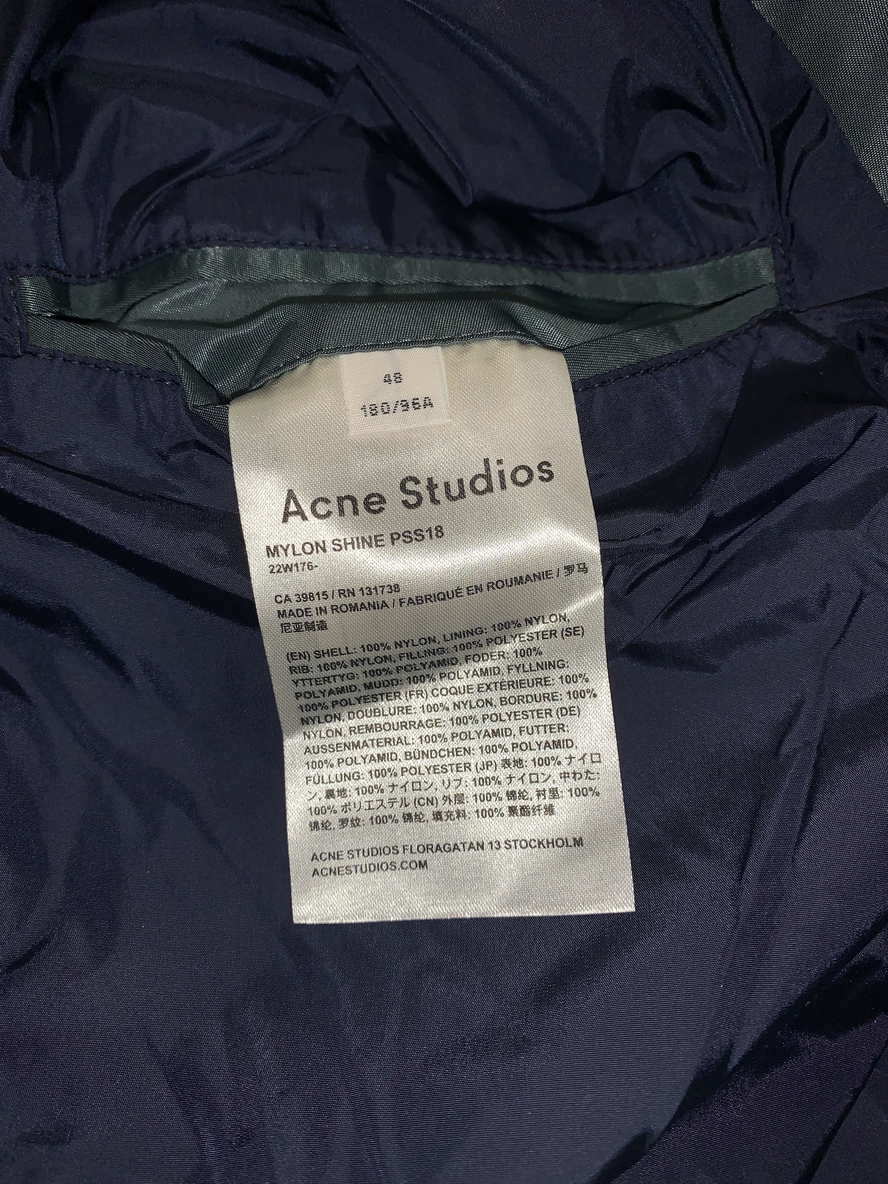 Acne Studios DSWT! SS18 Acne Studios Mylon Shine Nylon Bomber Jacket Size US M / EU 48-50 / 2 - 16 Thumbnail