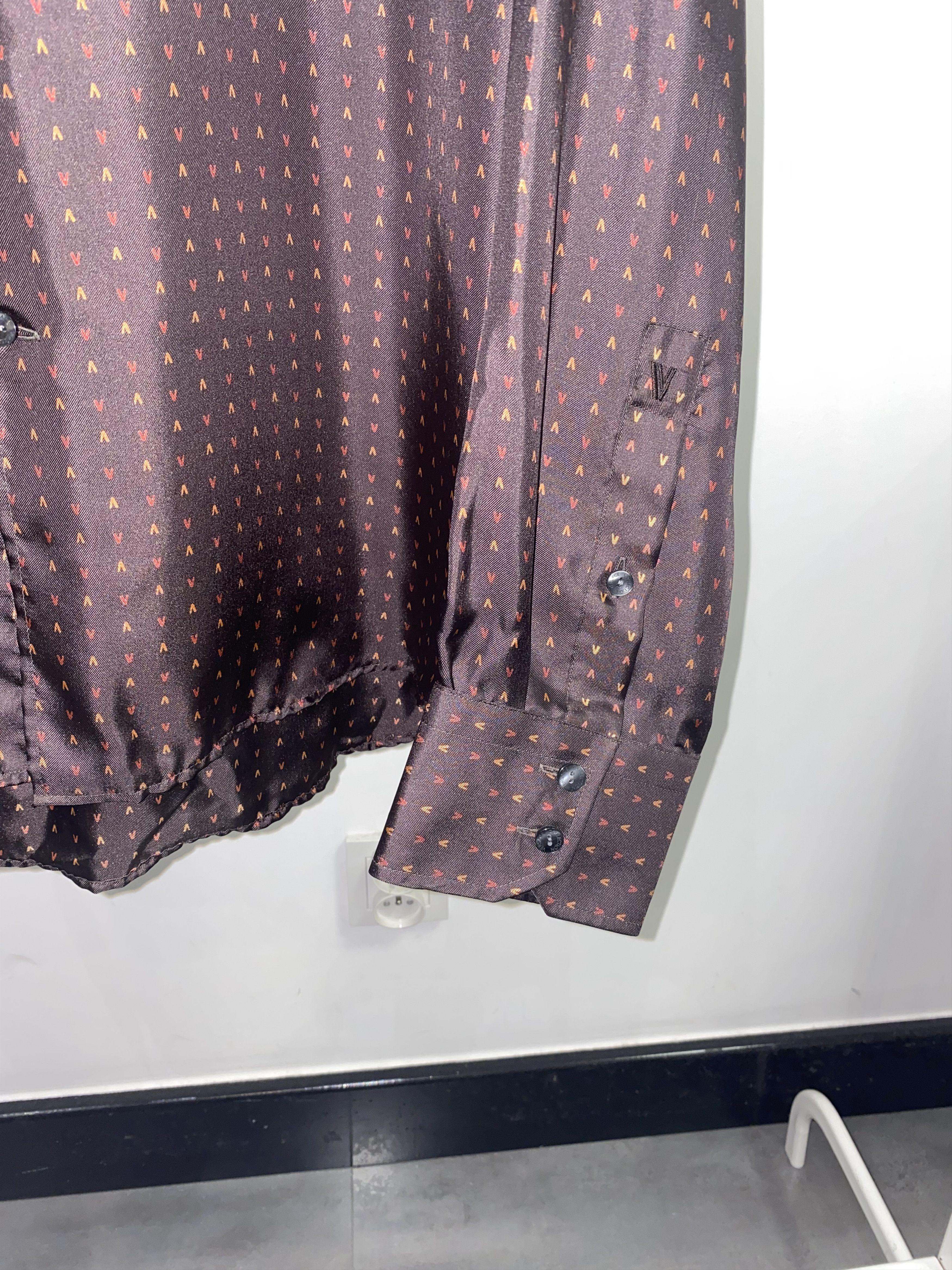 Versace Versace Collection "V" All Over Print Silk Button Up Shirt Size US XL / EU 56 / 4 - 4 Thumbnail